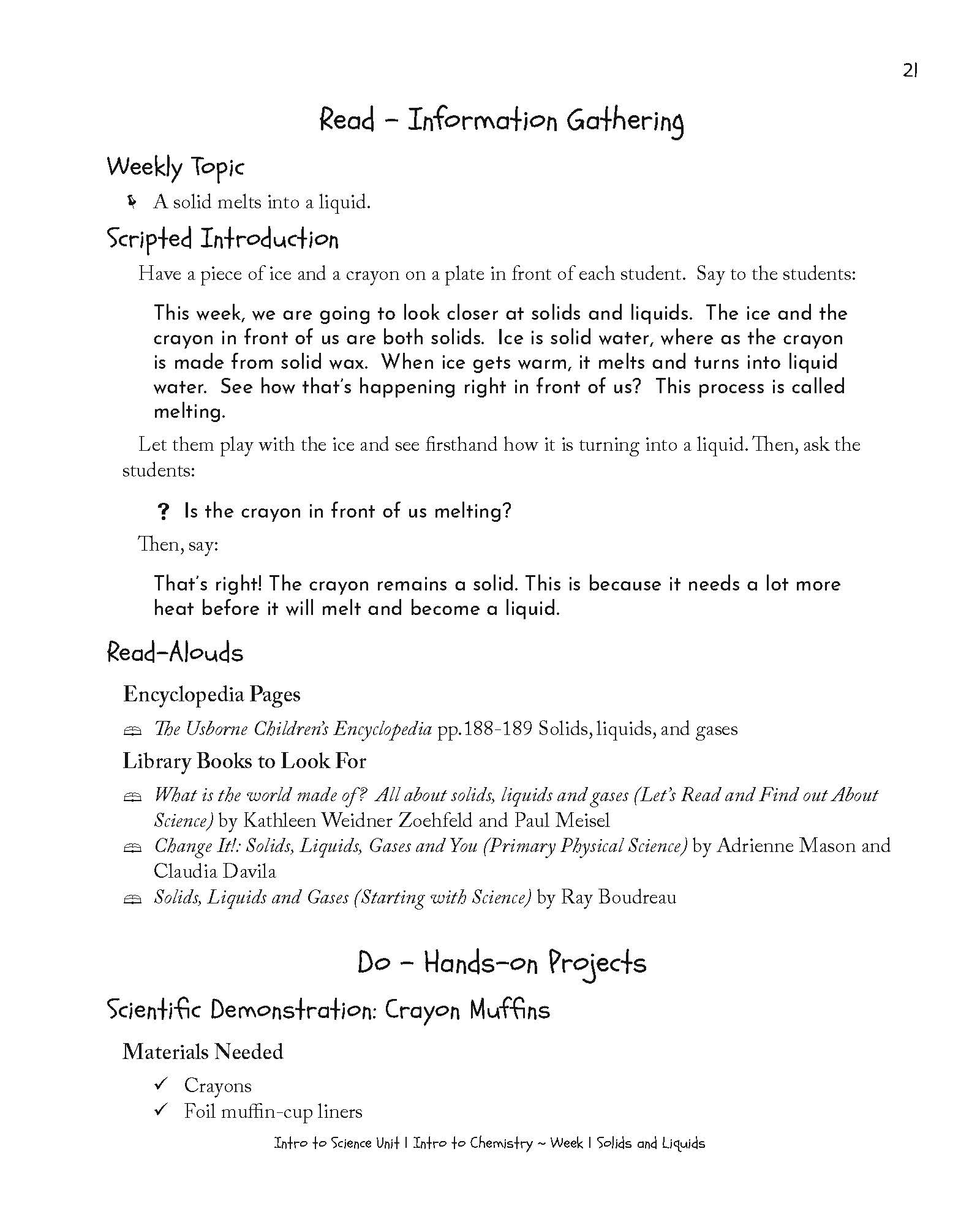 Intro to Science Teacher Guide