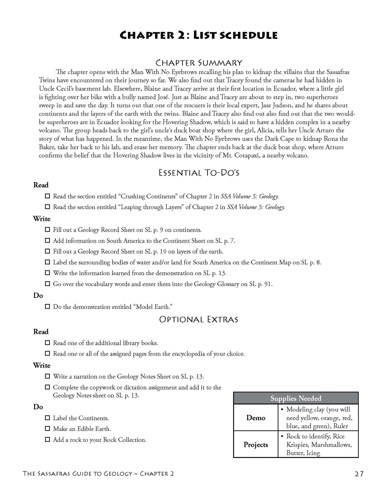 The Sassafras Science Adventures Volume 5: Geology Printed Combo | Elemental Science