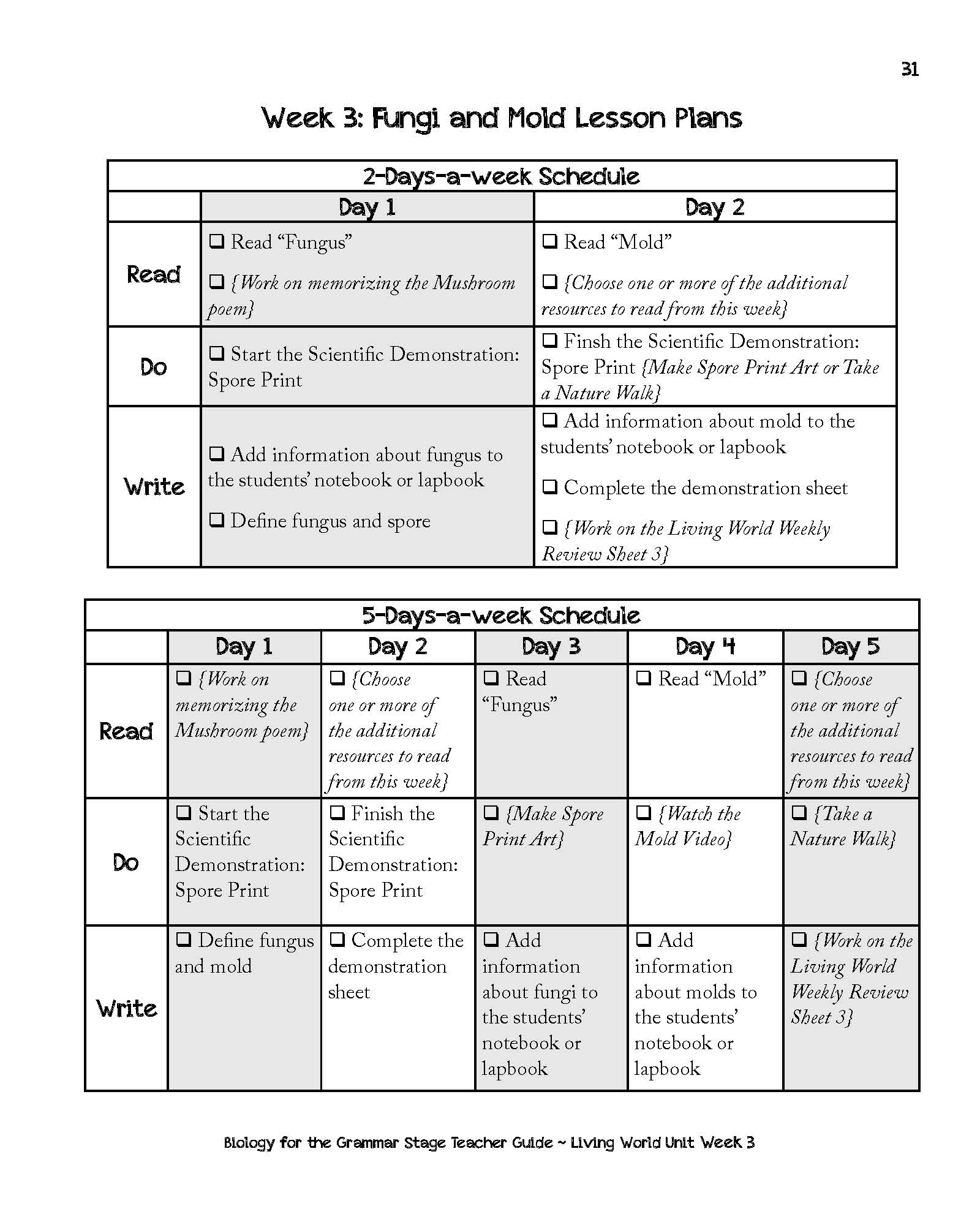 Grammar Stage Printed Combo for Biology