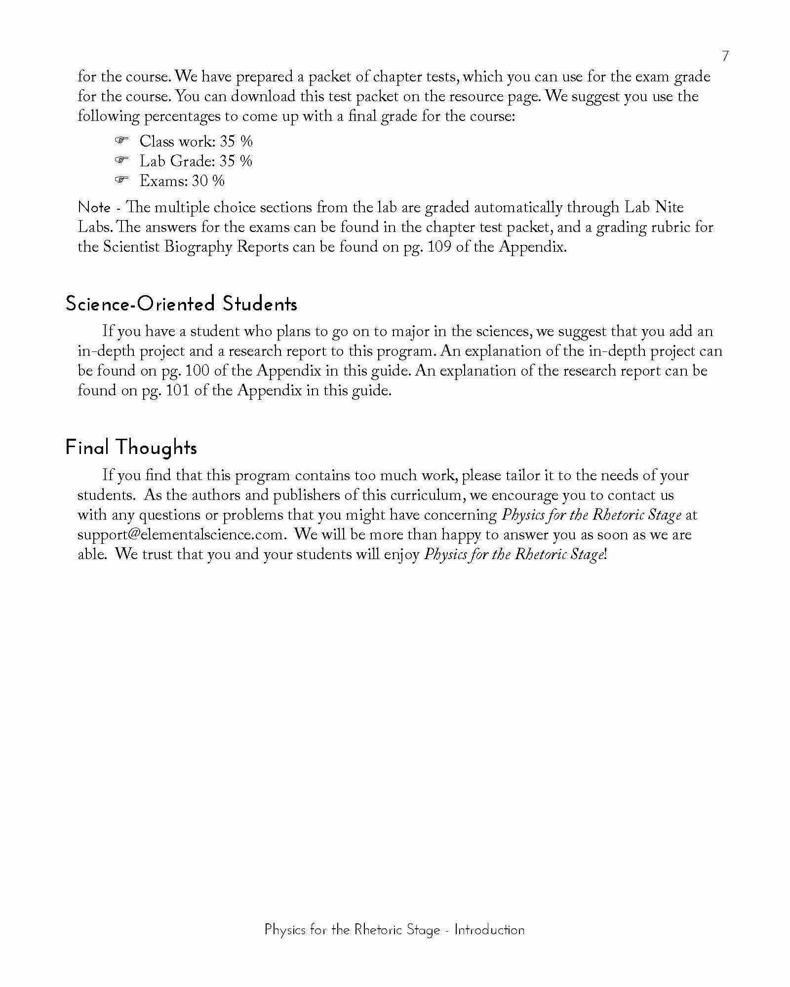 Classic - Physics For The Rhetoric Stage EBook Guide
