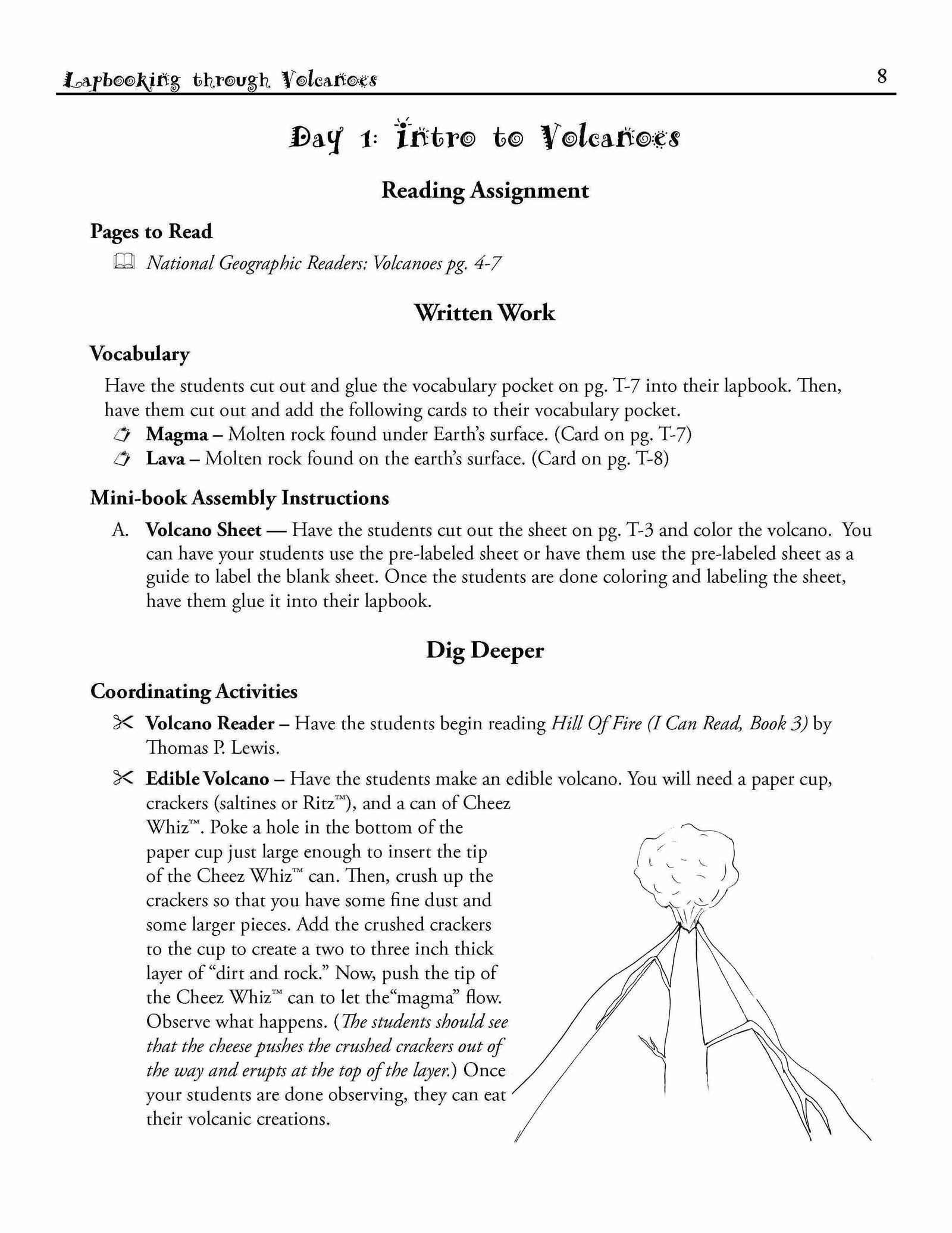 Lapbooks - Lapbooking Through Volcanoes {Quick Lapbook From Elemental Science}