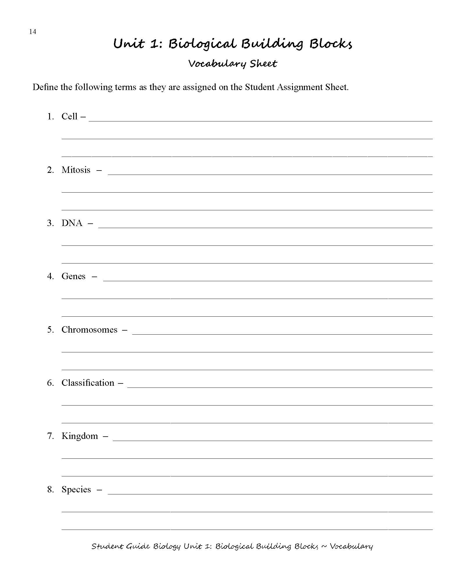 Biology for the Logic Stage Student Guide (3rd Edition)