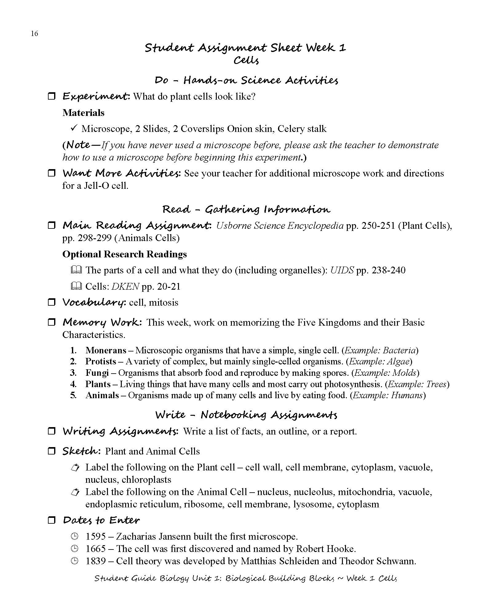 Biology for the Logic Stage Student Guide (3rd Edition)