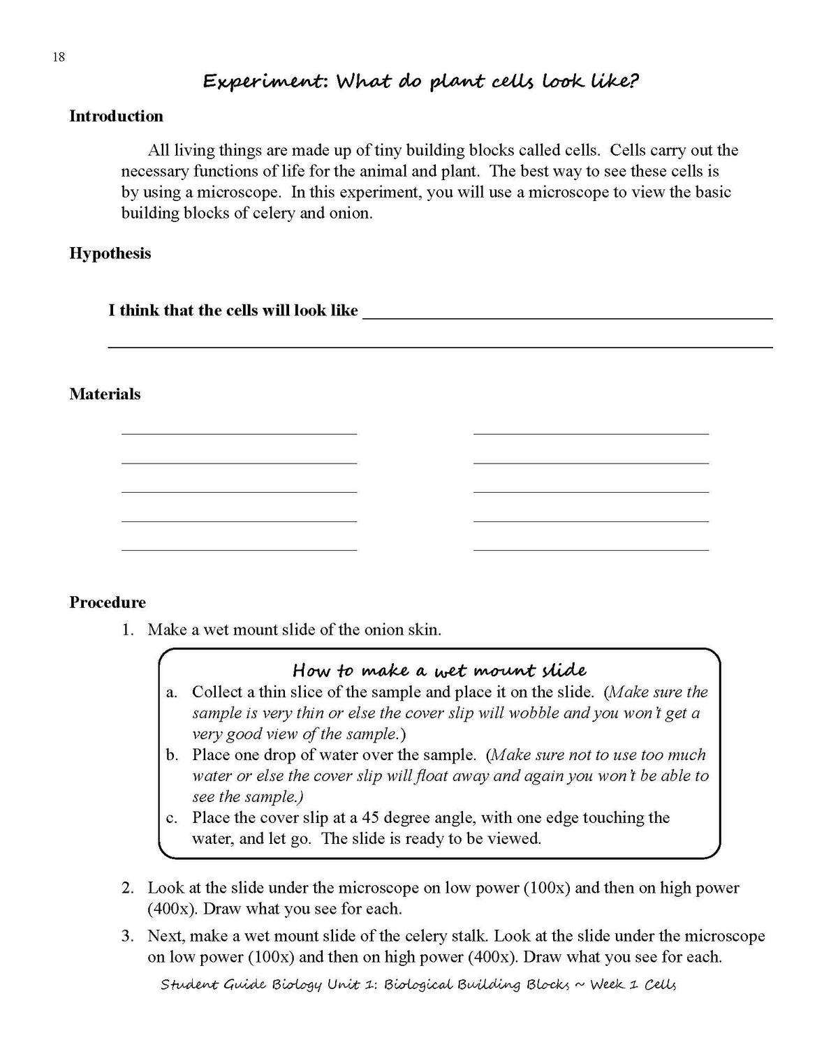 Biology for the Logic Stage Student Guide (3rd Edition)