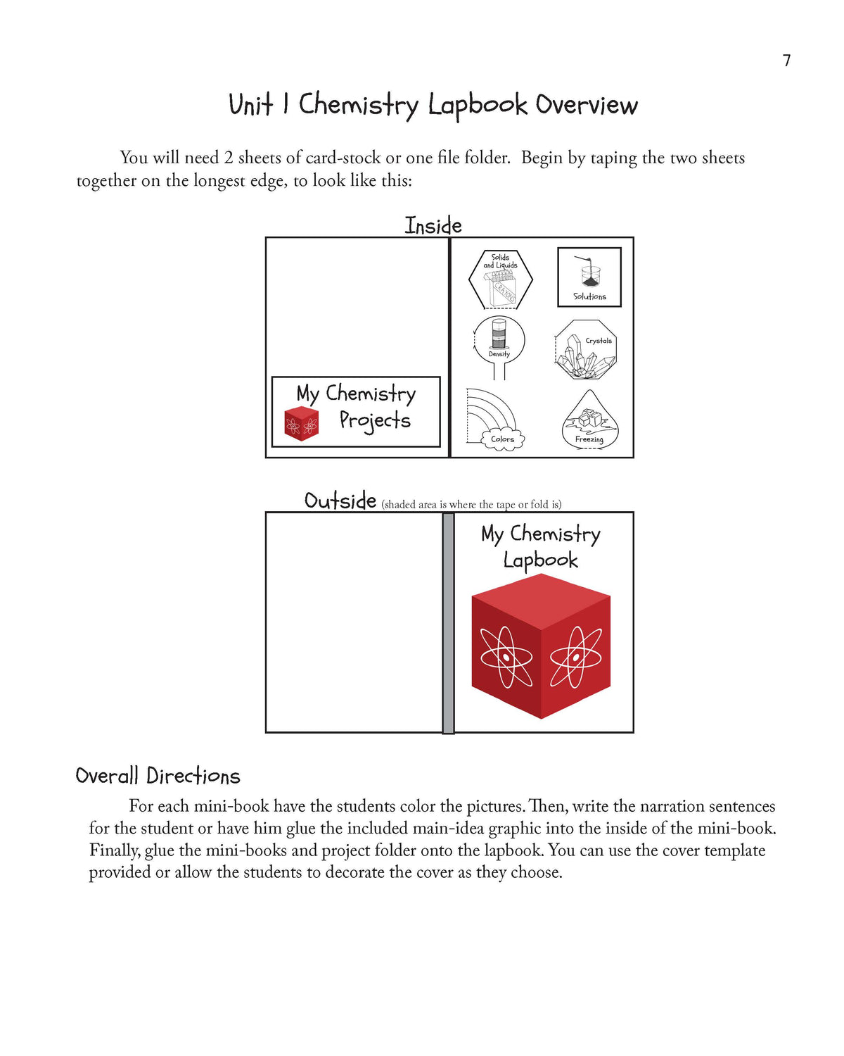 Science Lap Table Example Intro to Science Lapbooking Templates | Elemental Science