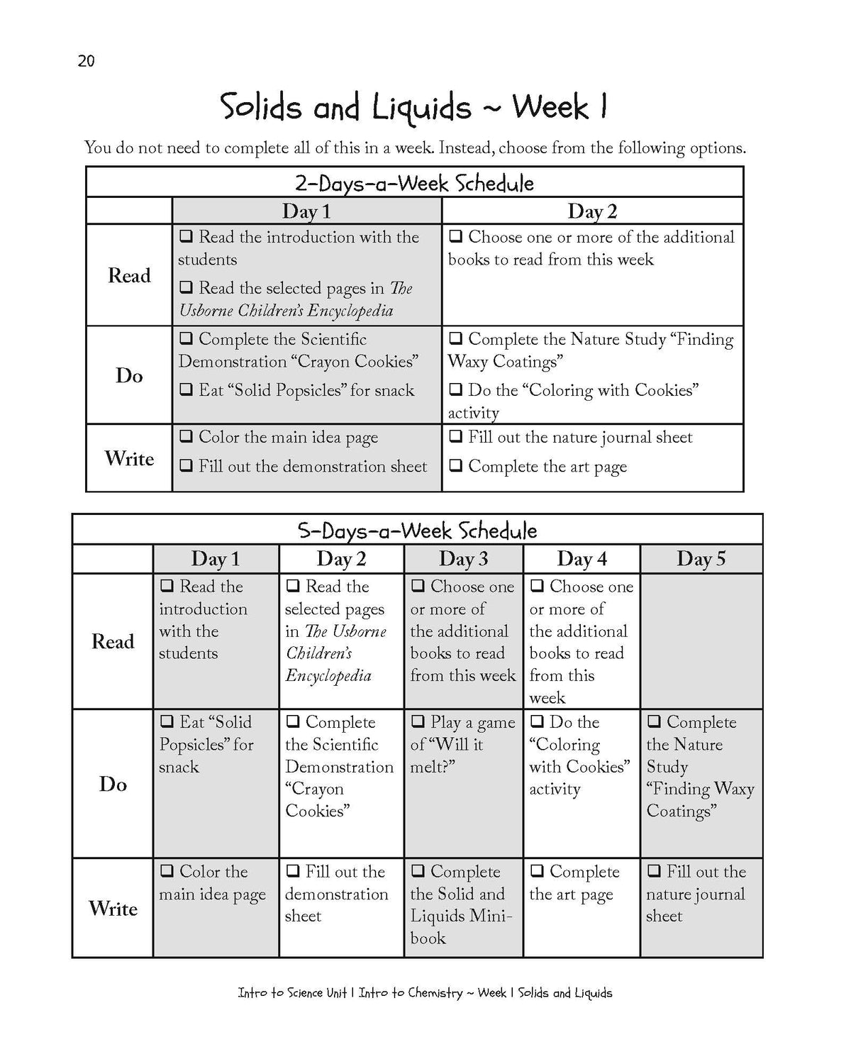 Intro to Science Printed Combo