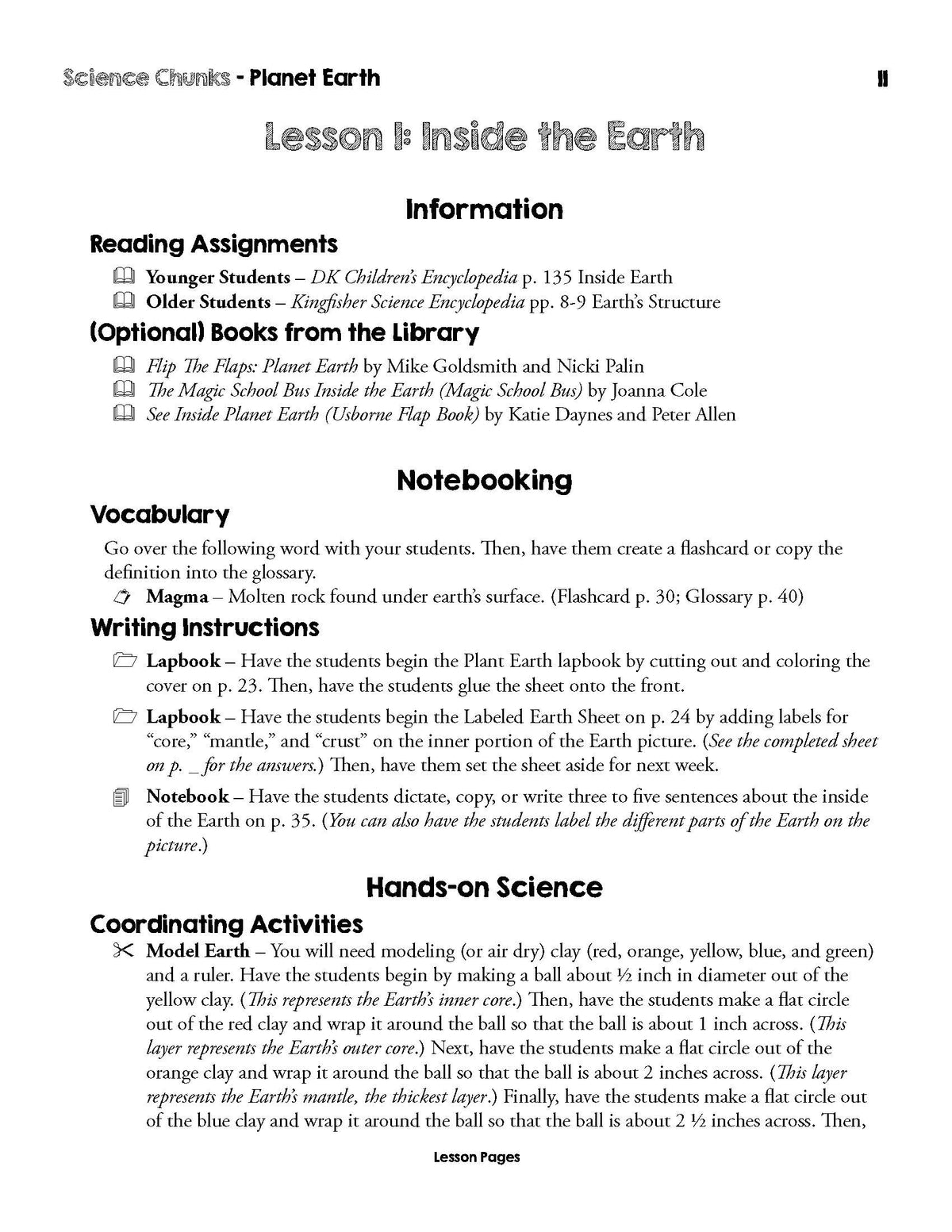 Science Chunks Planet Earth Unit | Elemental Science