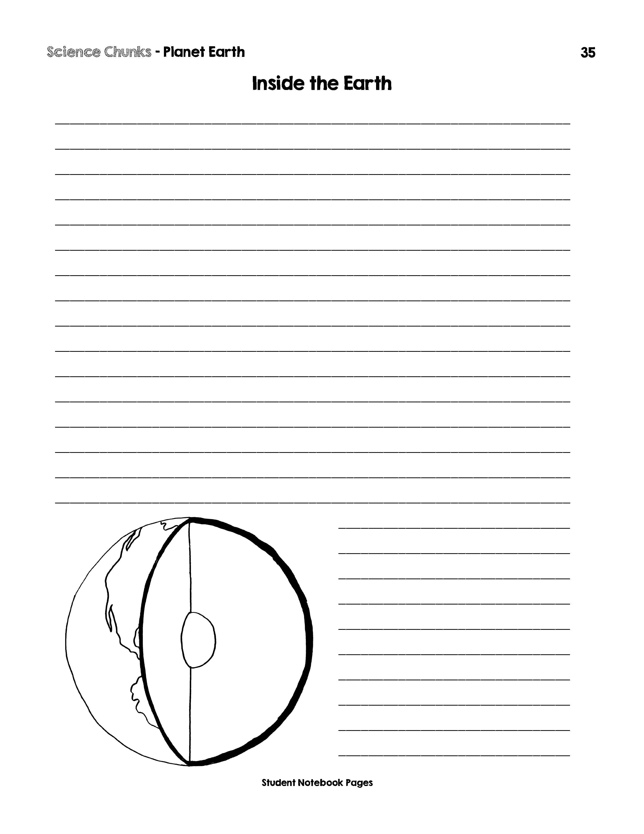 Explore Science Chunks Planet Earth Unit