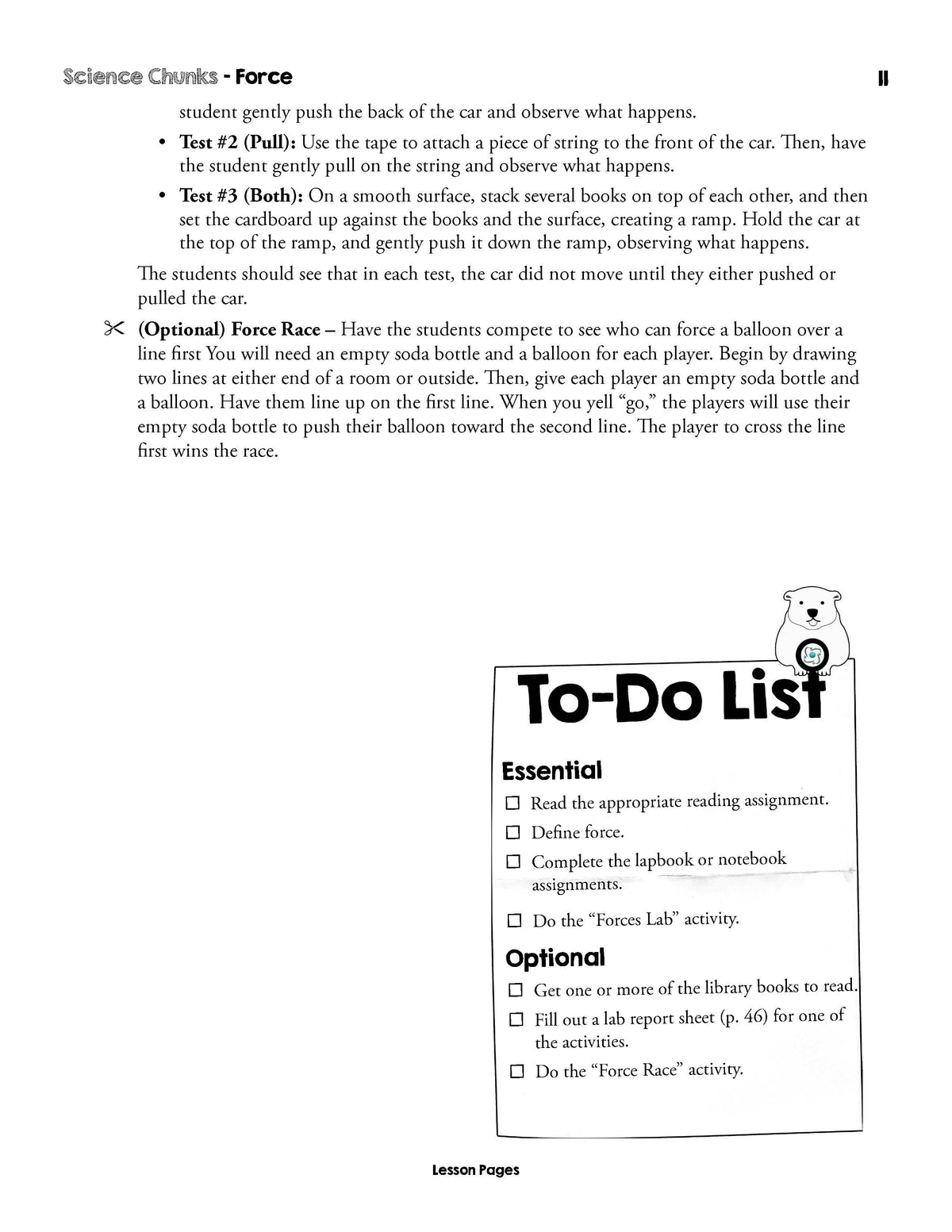 Science Chunks Force Unit | Elemental Science