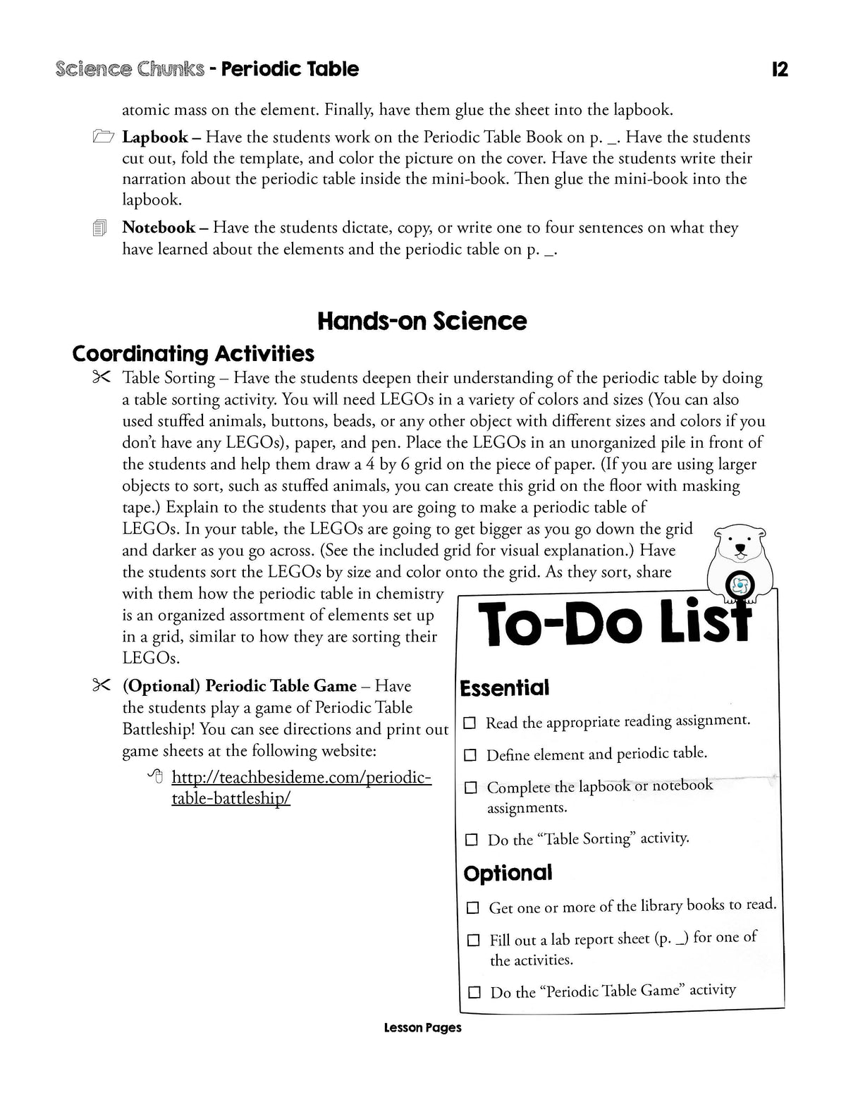 Science Chunks Periodic Table Unit | Elemental Science