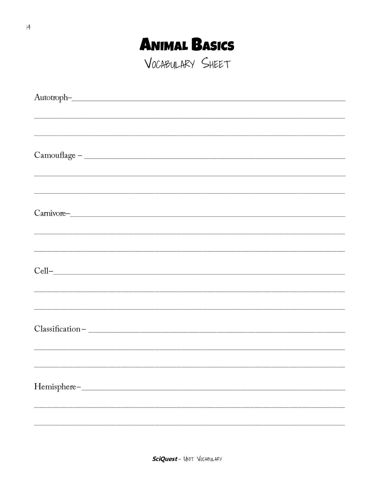 SciQuest 100: Milo's Mission Lab Journal