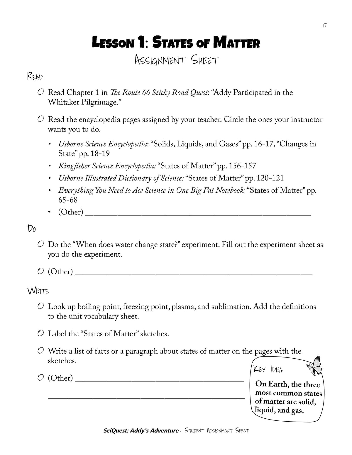 SciQuest 200: Addy's Adventure Lab Journal