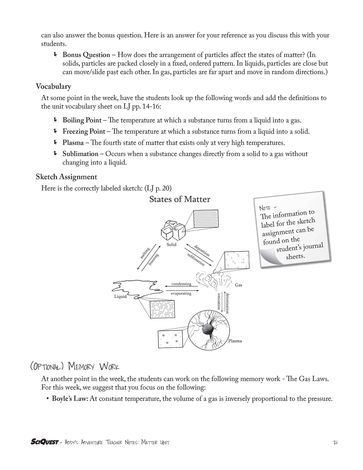 SciQuest 200: Addy's Adventure Instructor's Guide