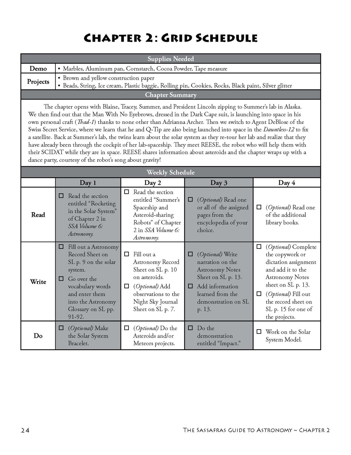 The Sassafras Science Adventures Volume 6: Astronomy Printed Combo | Elemental Science