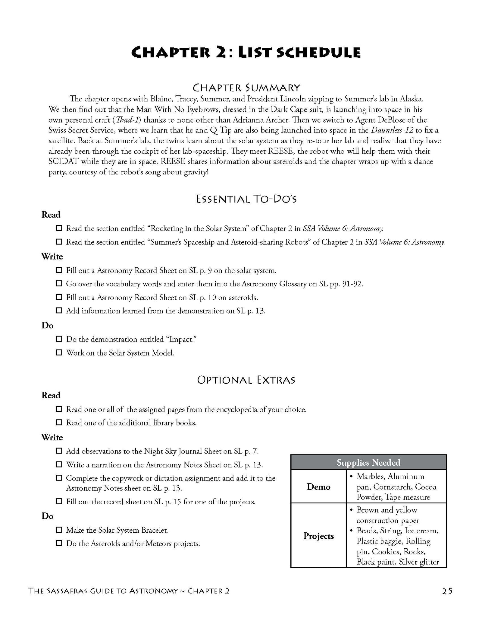 The Sassafras Science Adventures Volume 6: Astronomy Printed Combo | Elemental Science