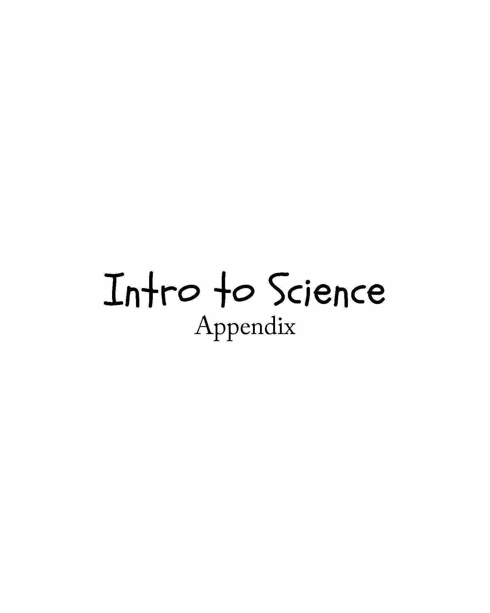 Intro to Science