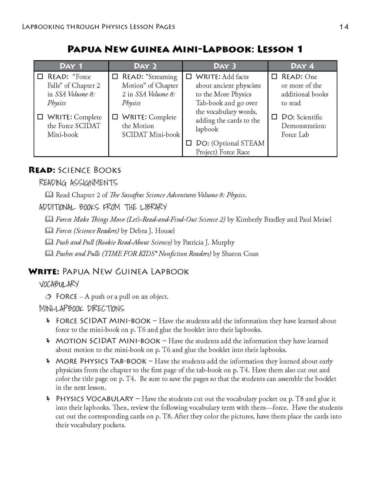 Lapbooking through Physics with the Sassafras Twins