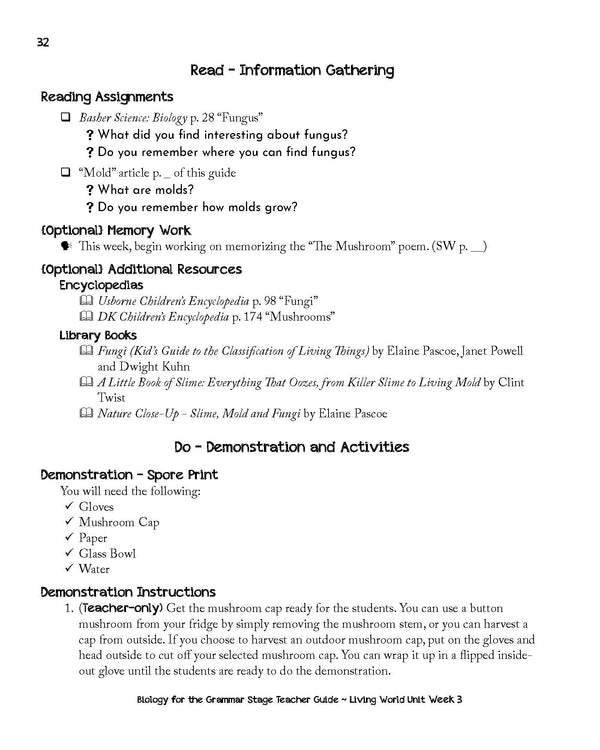 Biology for the Grammar Stage (ebook)