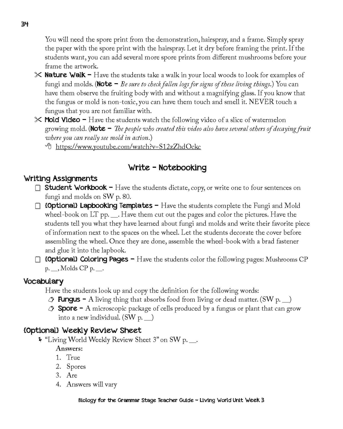 Grammar Stage Printed Combo for Biology