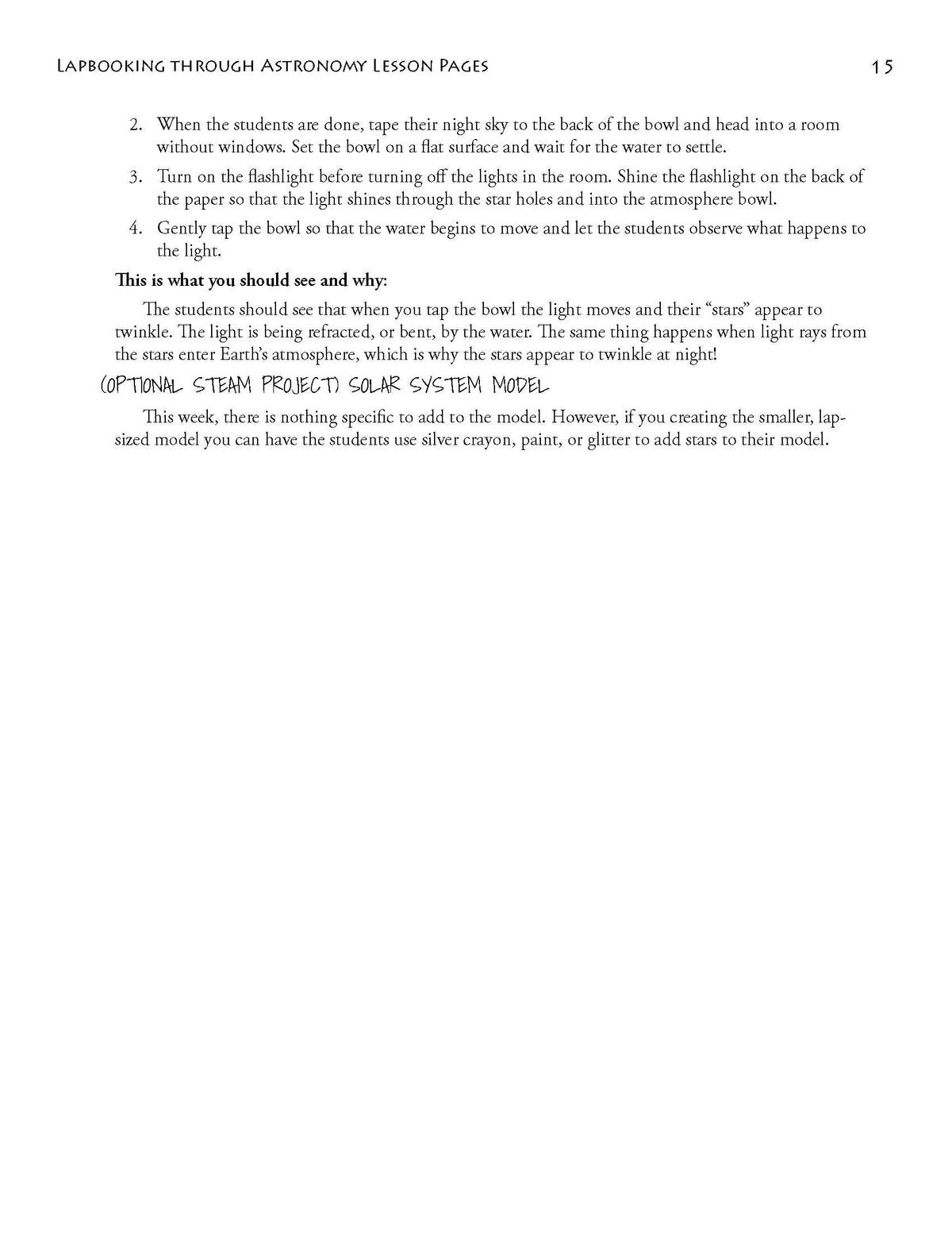 Lapbooking through Astronomy with the Sassafras Twins