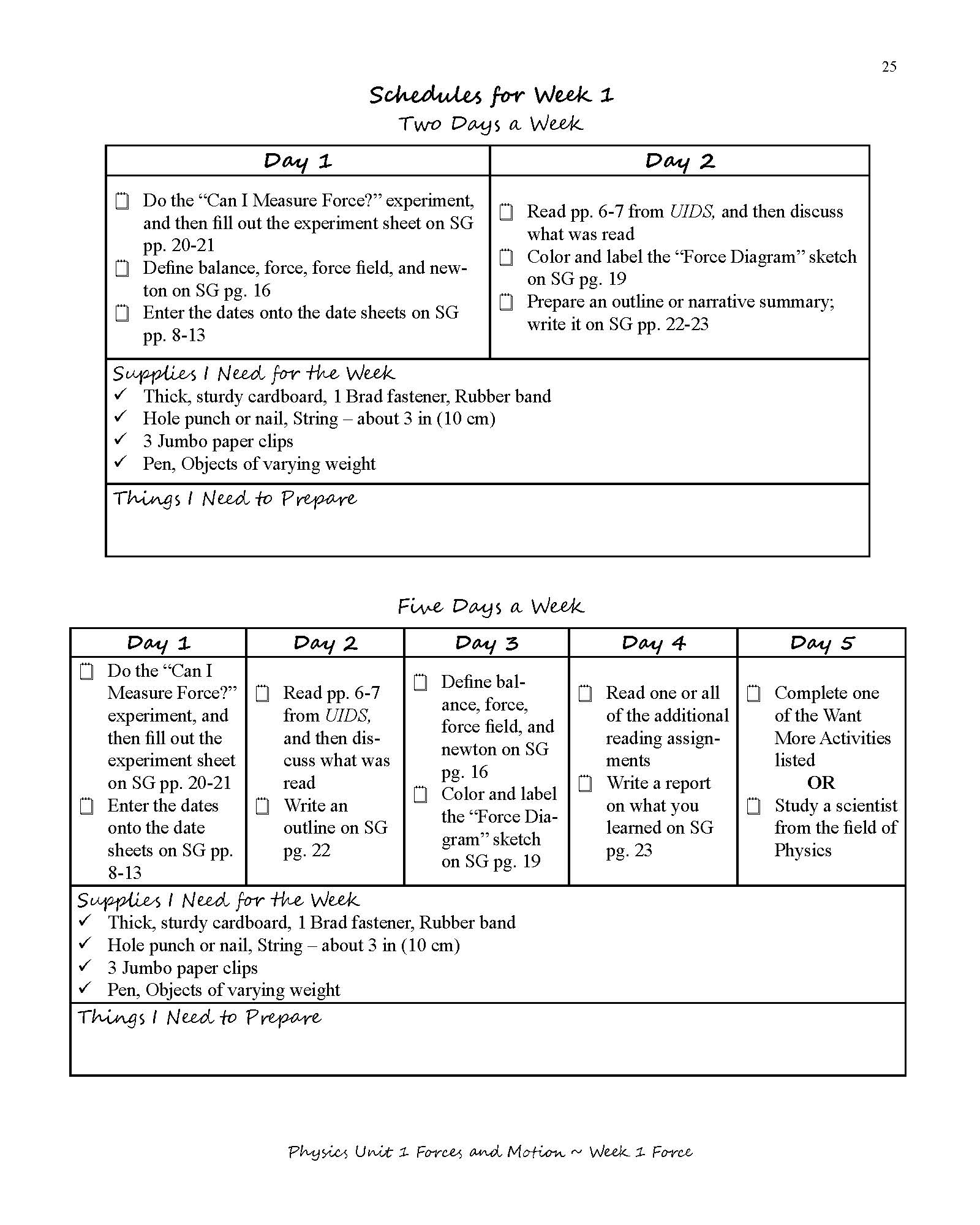 Physics for the Logic Stage Teacher Guide