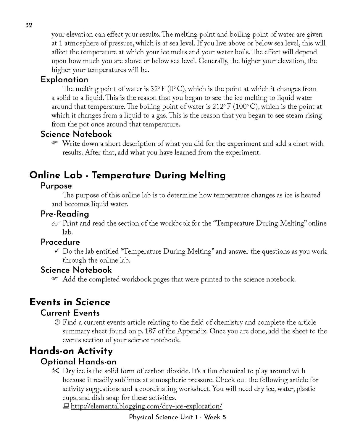 Physical Science Printed Guide