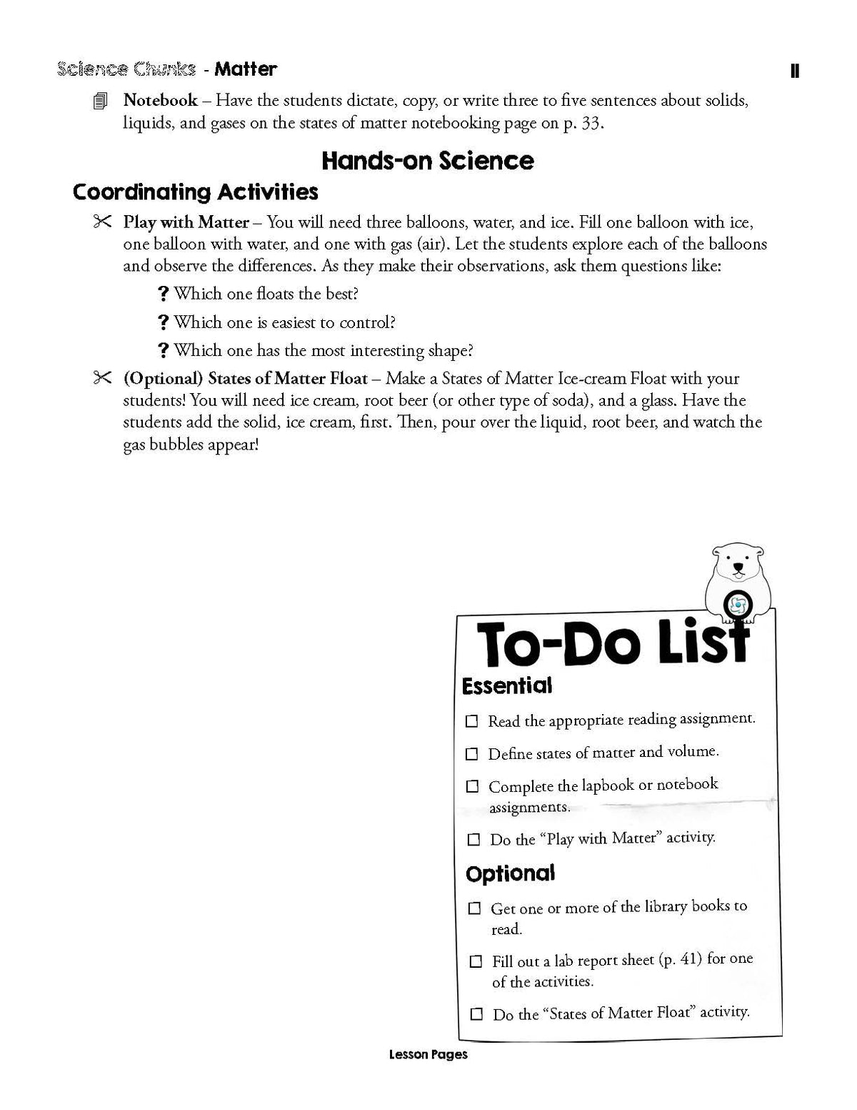 Science Chunks Matter Unit | Elemental Science