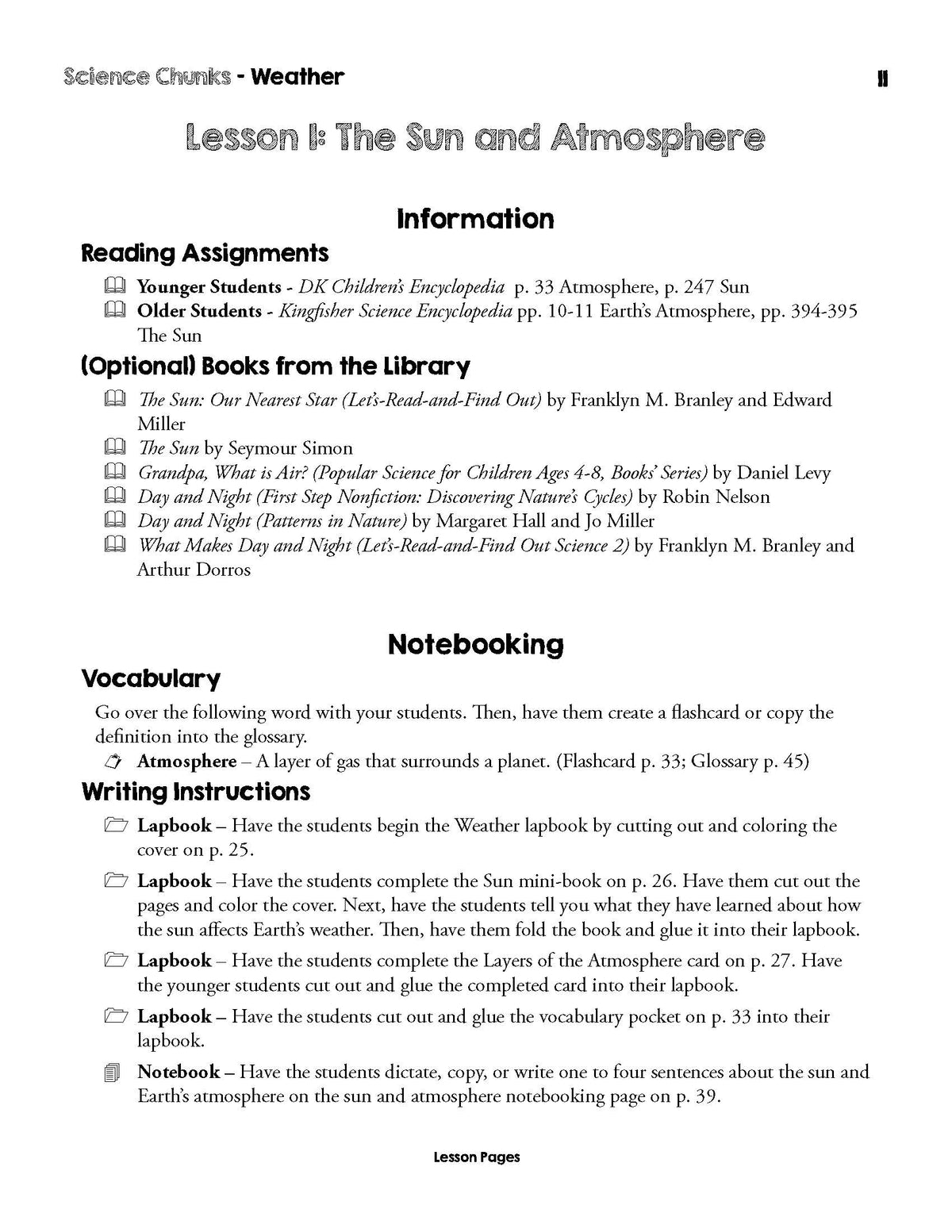 Science Chunks Weather Unit | Elemental Sciences