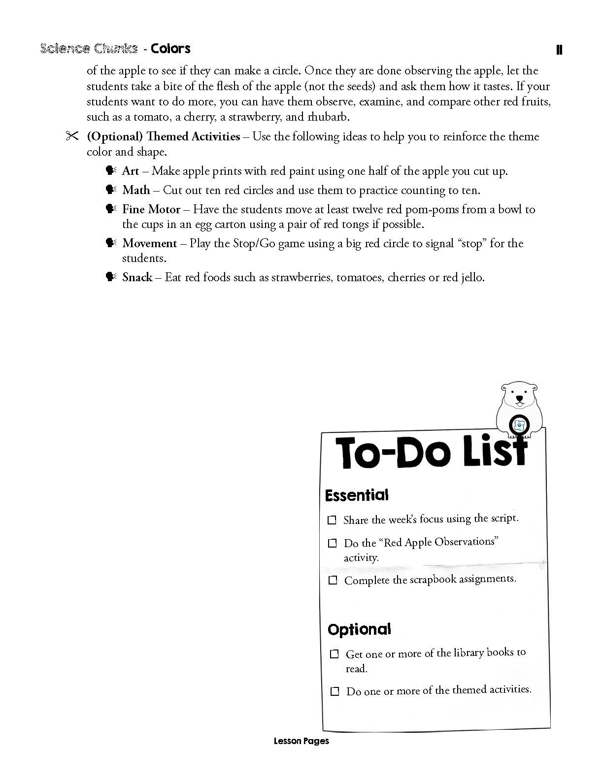 Science Chunks Colors Unit {Preschool} | Elemental Science