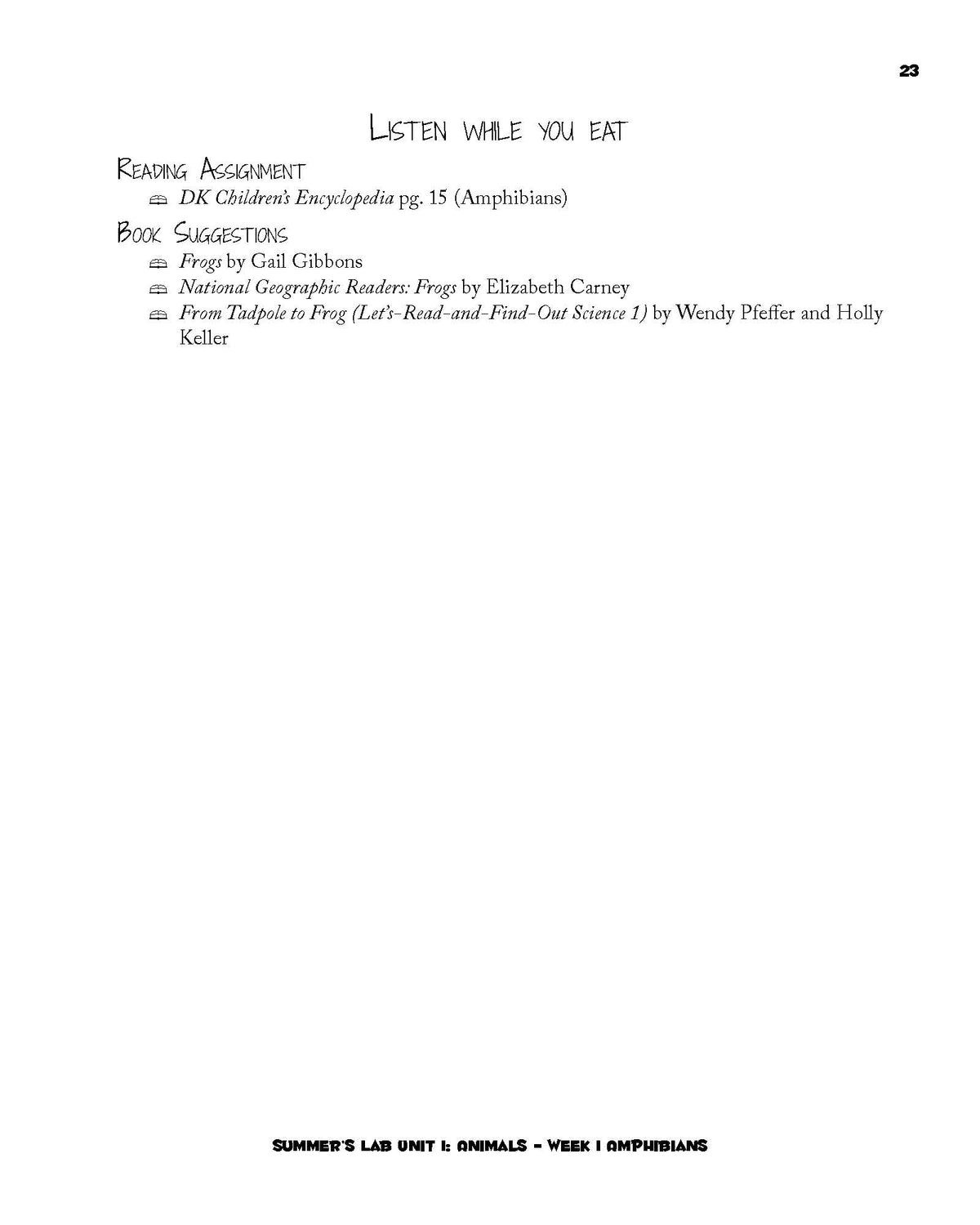 Summer's Lab Teacher Guide | Elemental Science