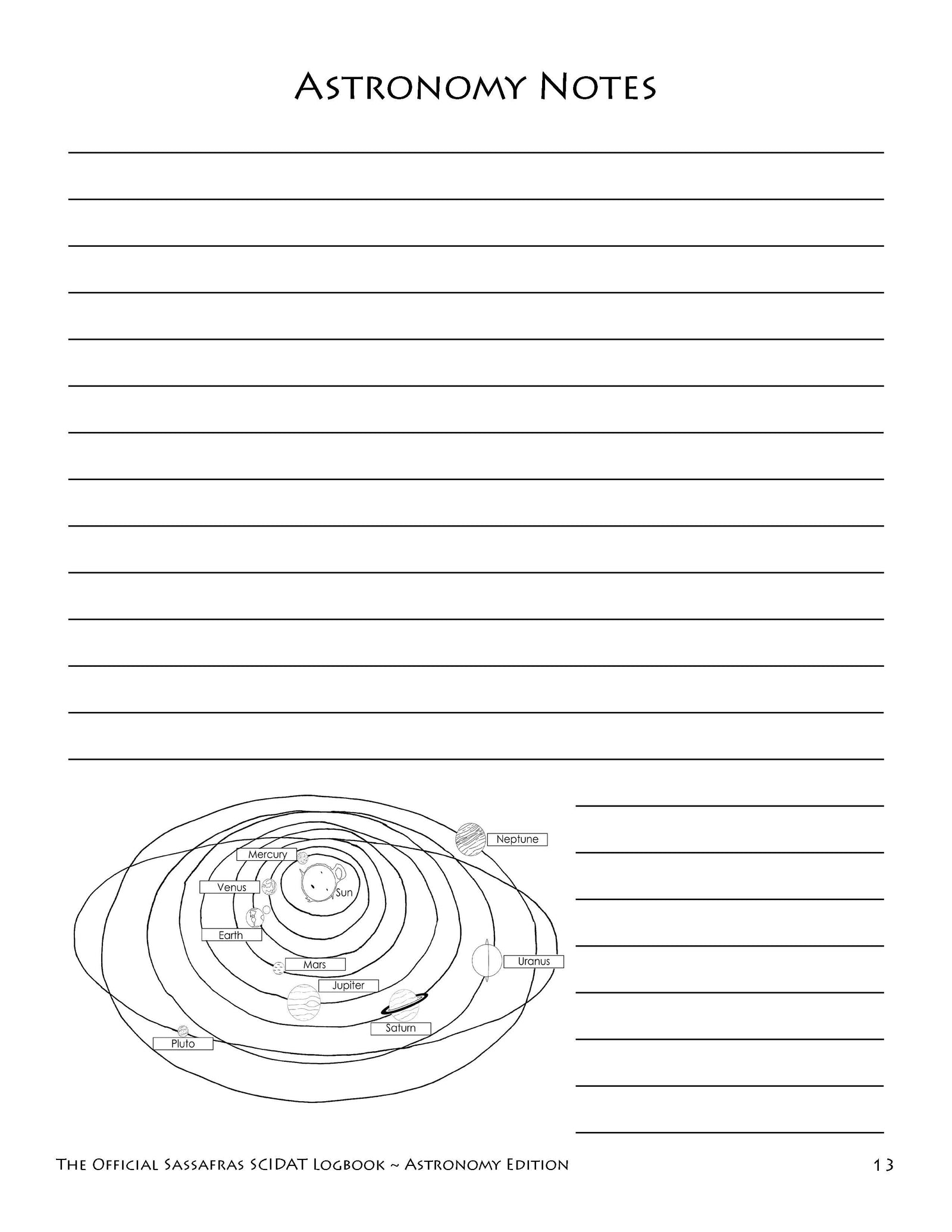 The Official Sassafras SCIDAT Logbook: Astronomy Edition | Elemental Science
