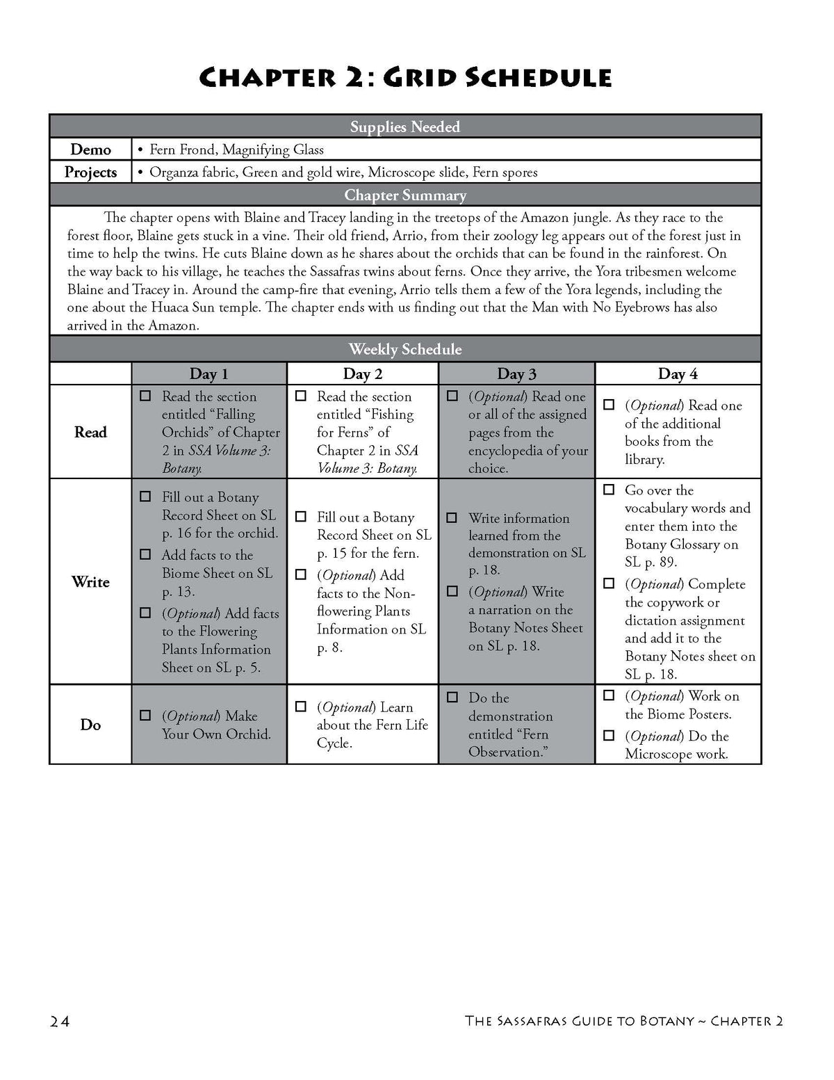 The Sassafras Science Adventures Volume 3: Botany (eBook Combo) | Elemental Science