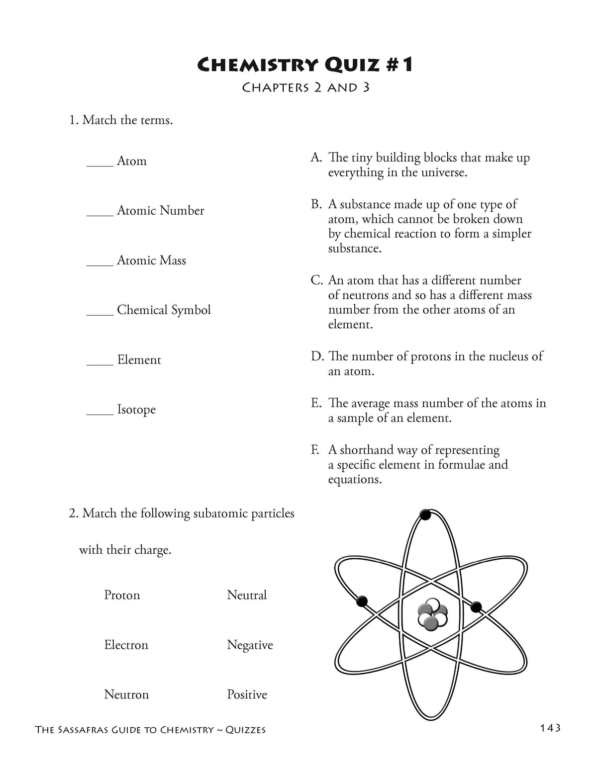 The Sassafras Guide to Chemistry | Elemental Science