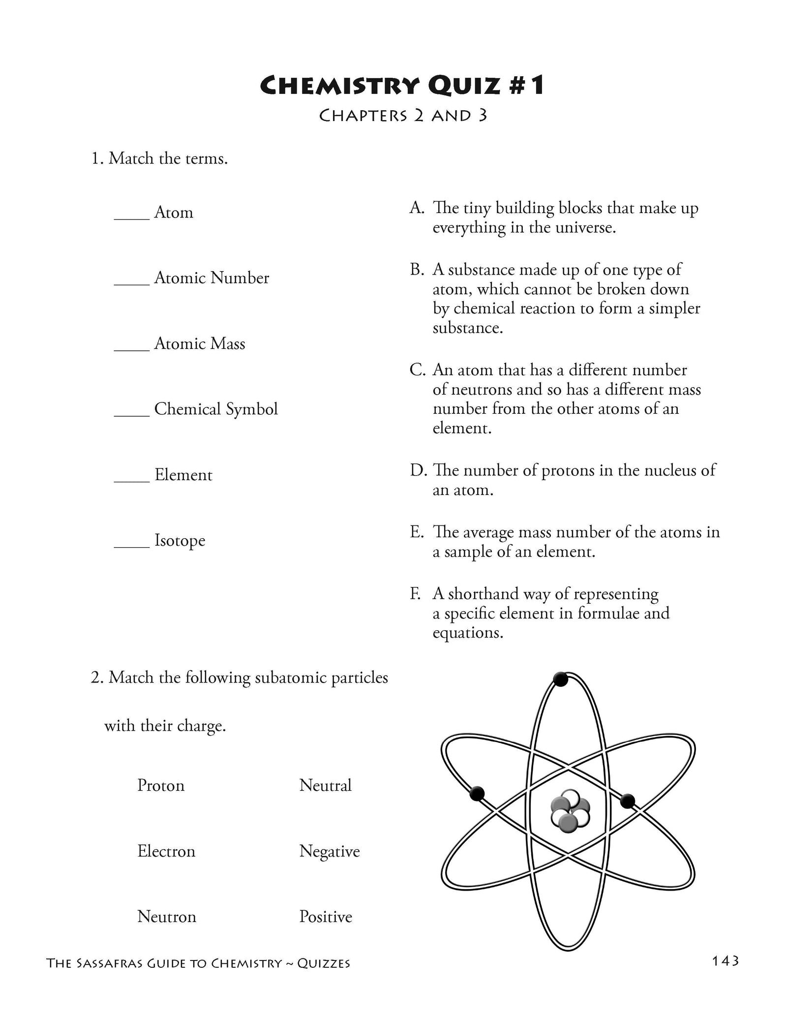 The Sassafras Guide to Chemistry | Elemental Science