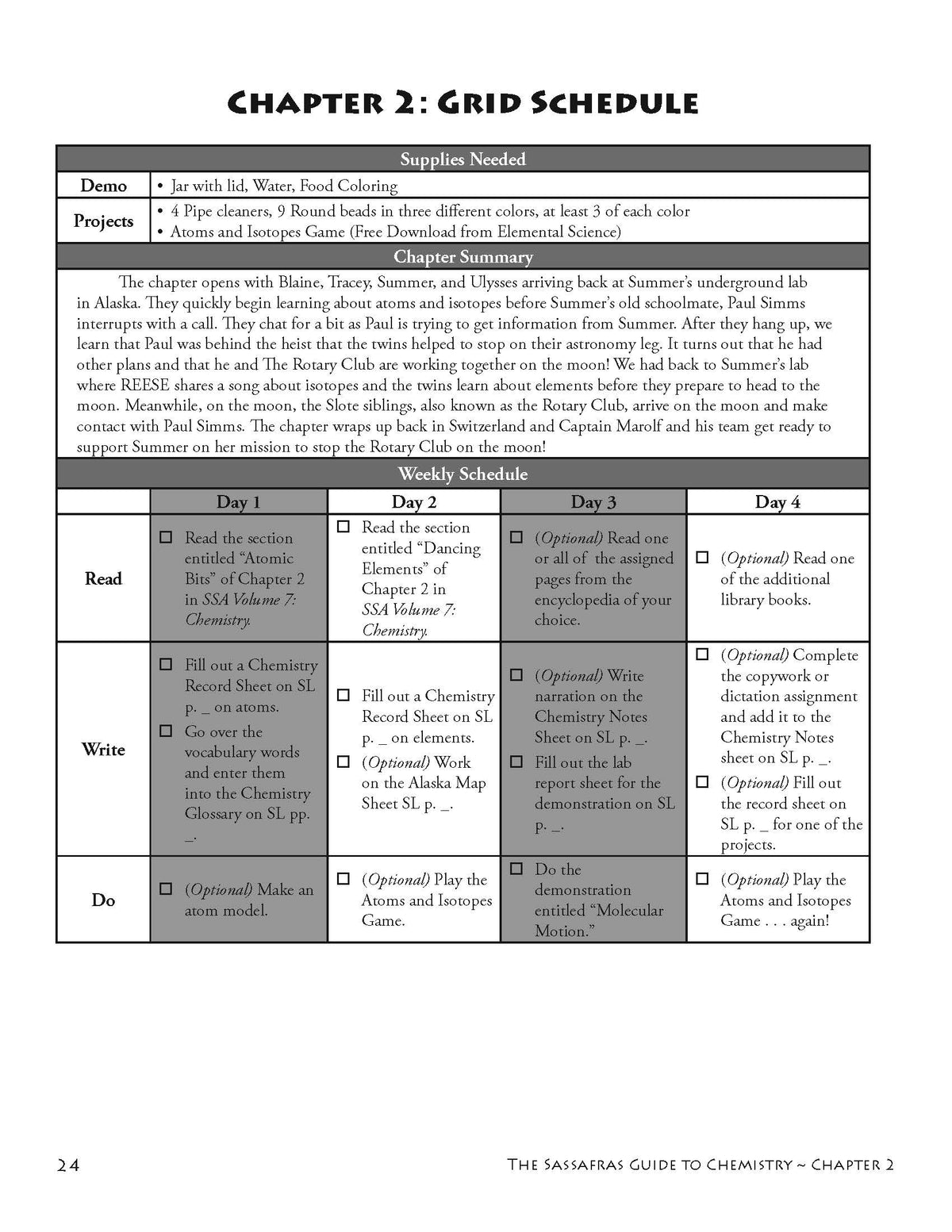 The Sassafras Science Adventures Volume 7: Chemistry (eBook Combo) | Elemental Science