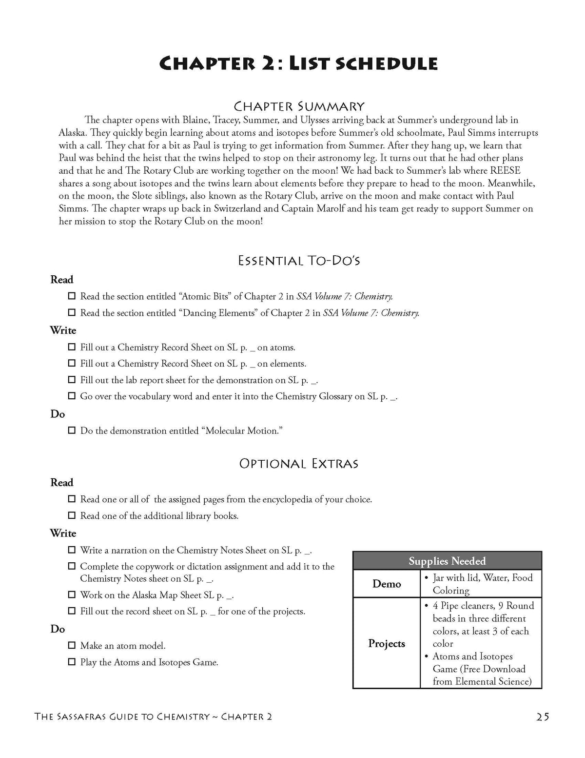 The Sassafras Guide to Chemistry | Elemental Science