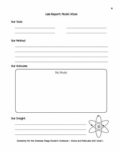 Classic - Chemistry For The Grammar Stage Student Workbook