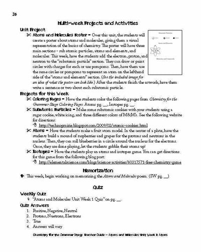 Classic - Chemistry For The Grammar Stage Teacher Guide