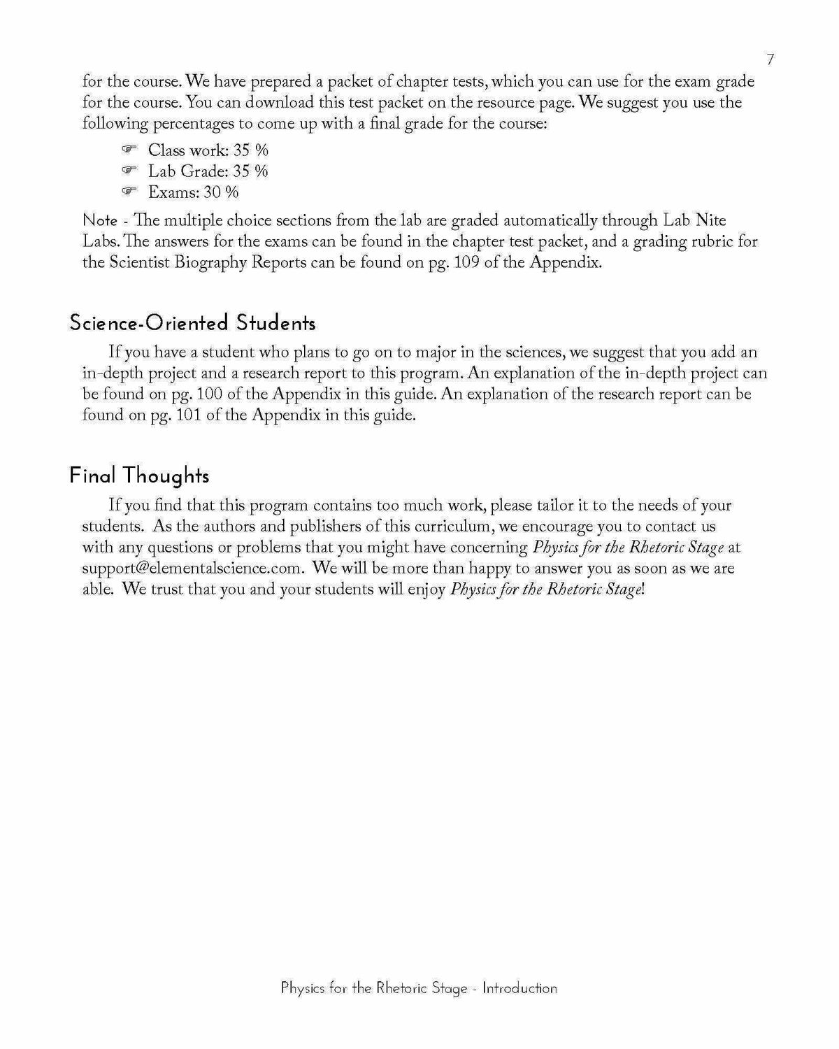 Classic - Physics For The Rhetoric Stage EBook Guide