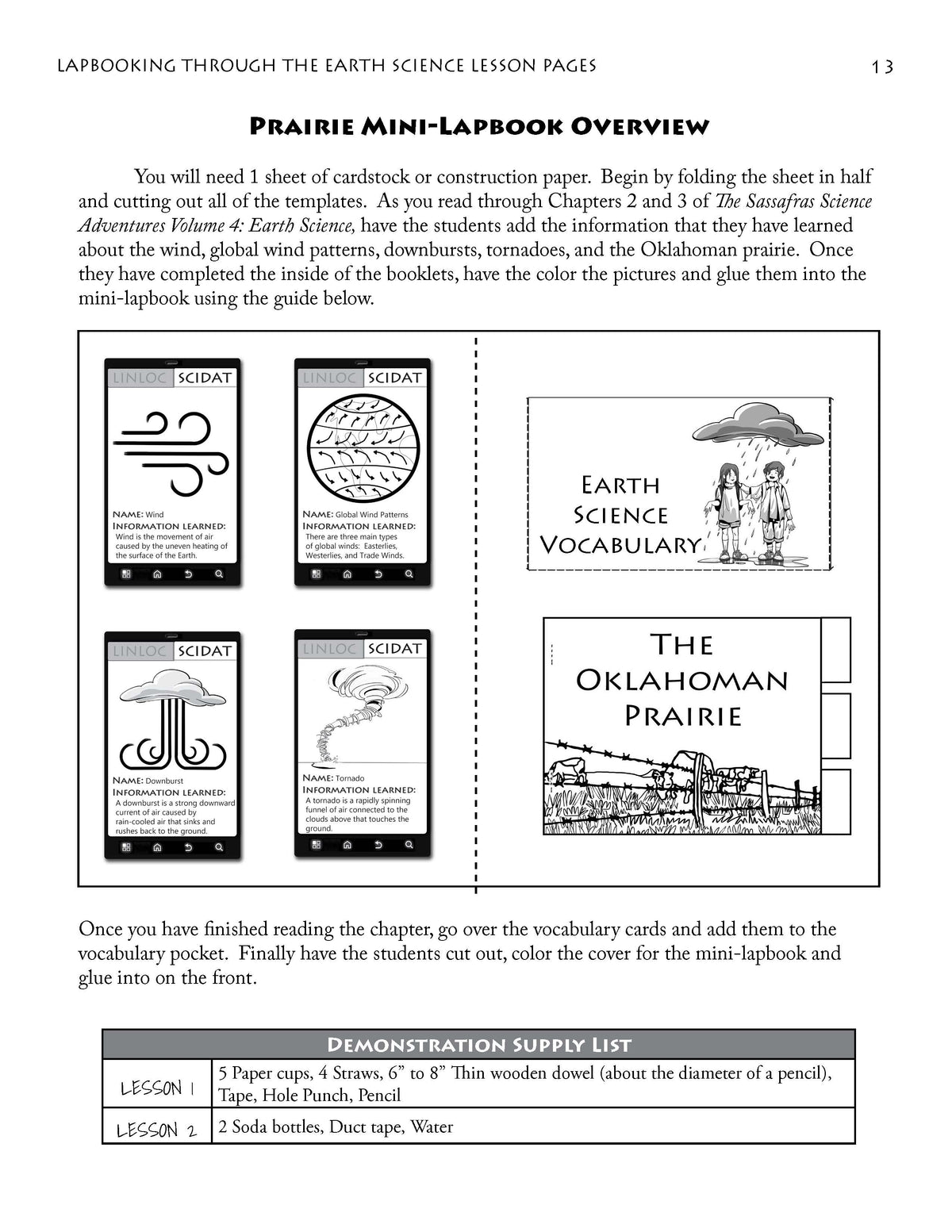 Lapbooking through Earth Science with the Sassafras Twins