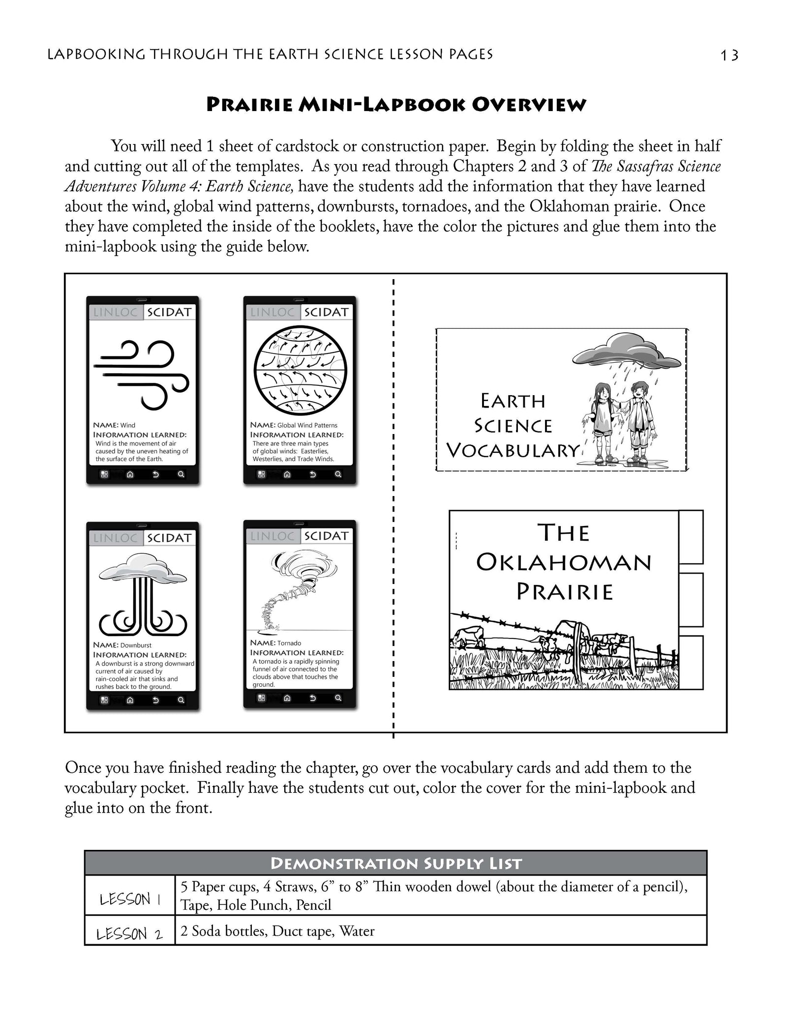 Lapbooking through Earth Science with the Sassafras Twins