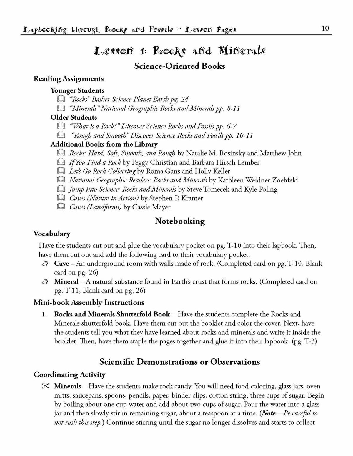 Science Lapbook - Lapbooking Through Rocks And Fossils (eBook)