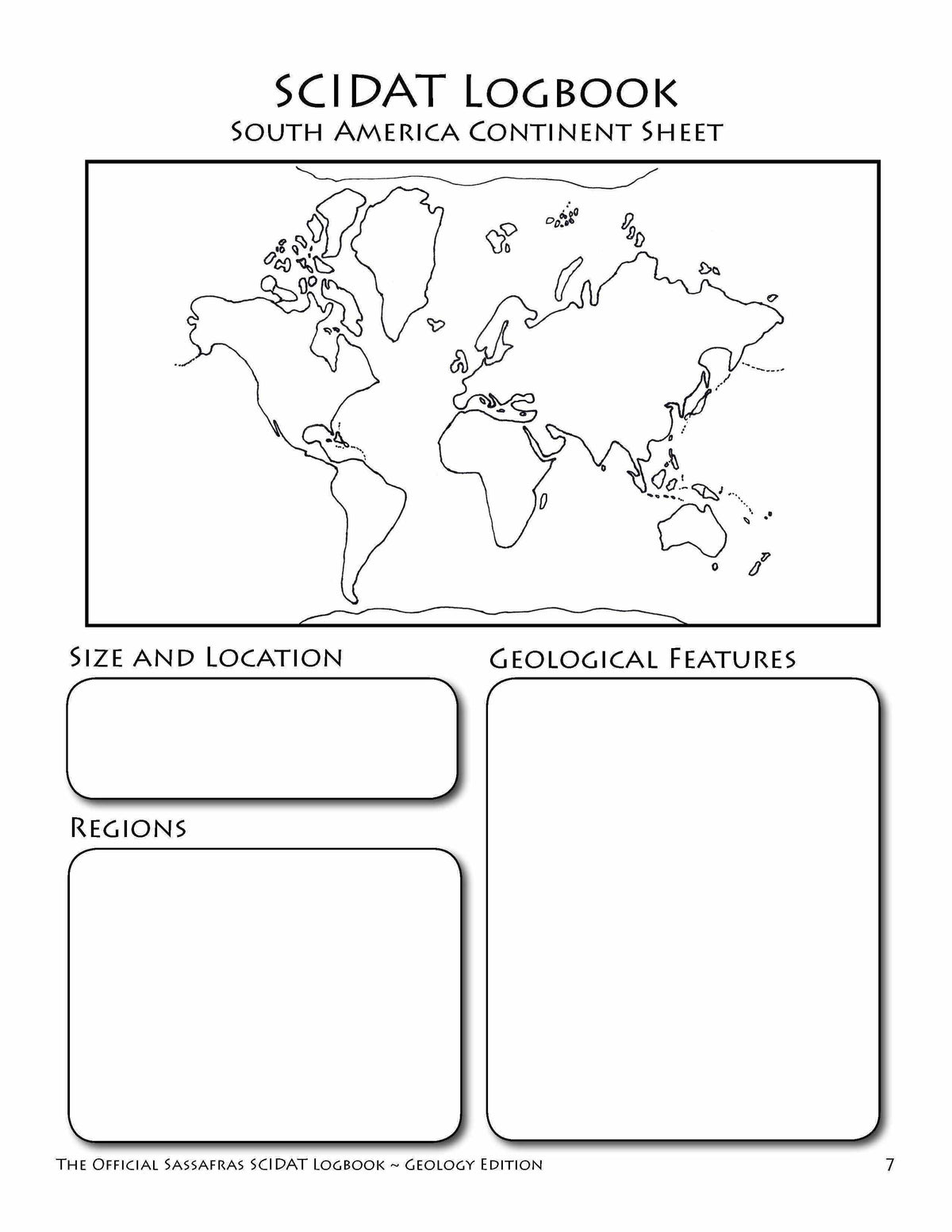 The Official Sassafras Scidat Logbook: Geology Edition 