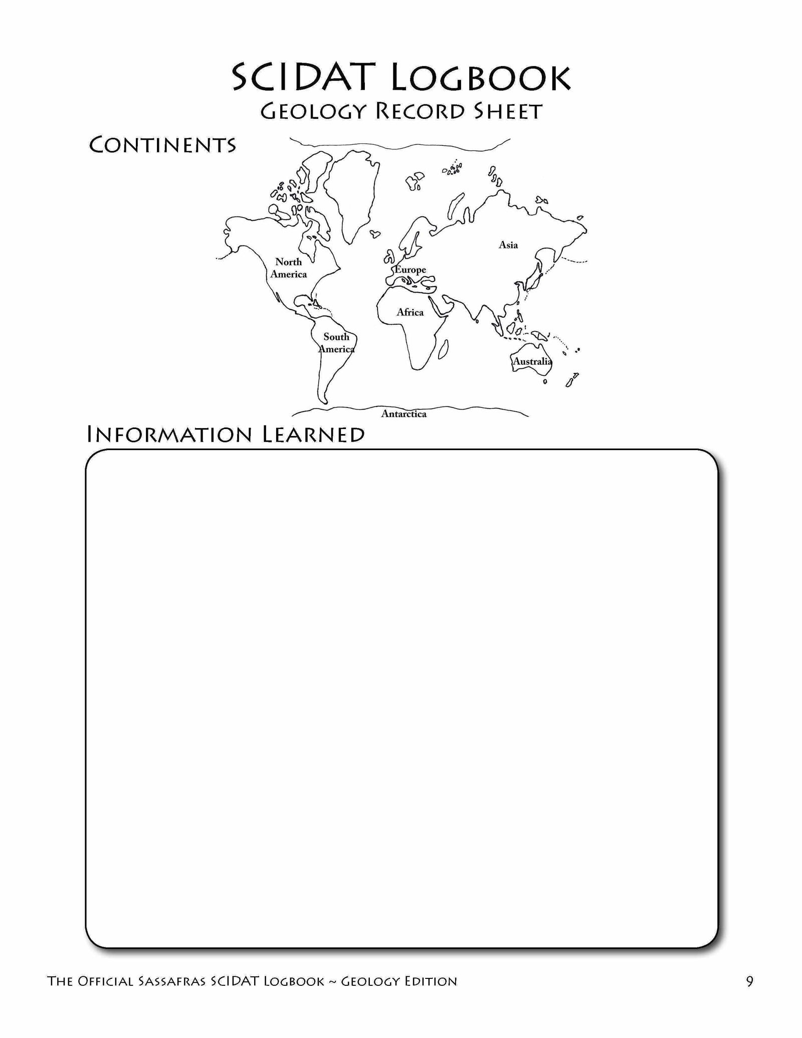 The Official Sassafras SCIDAT Logbook: Geology Edition | Elemental Science