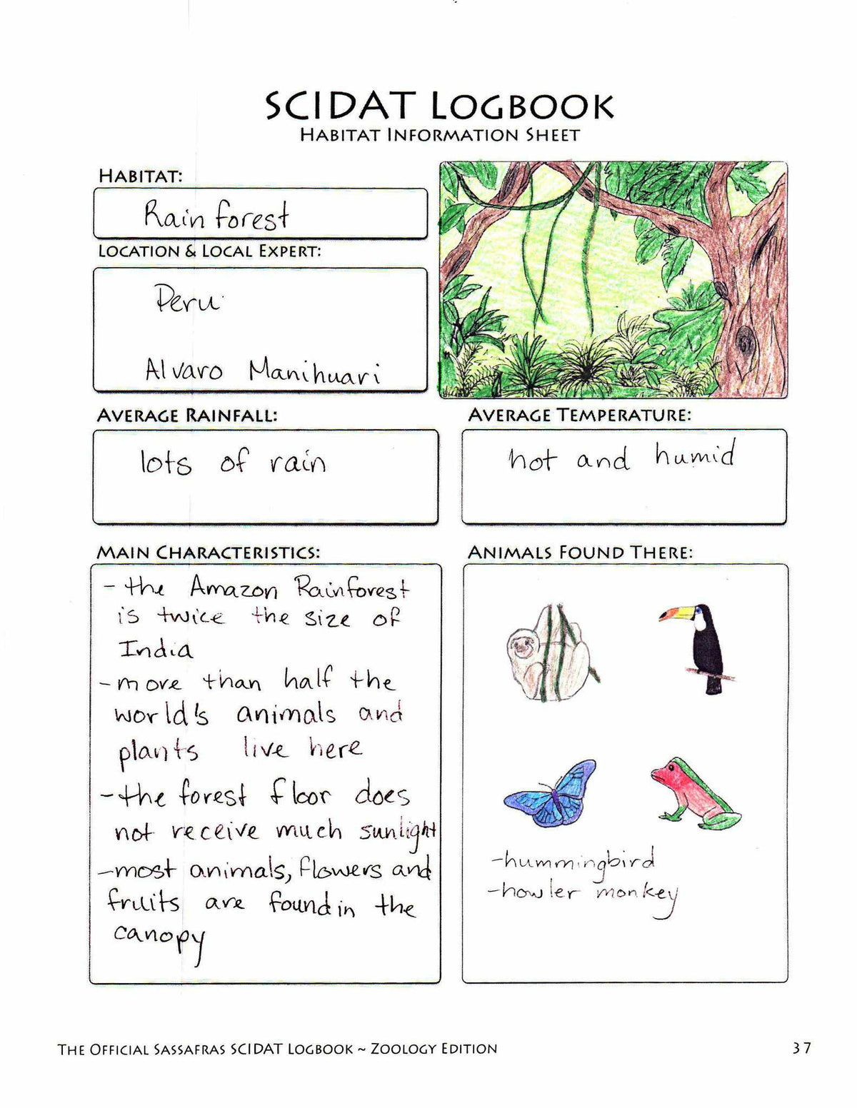 The Official Sassafras SCIDAT Logbook: Zoology Edition | Elemental Science