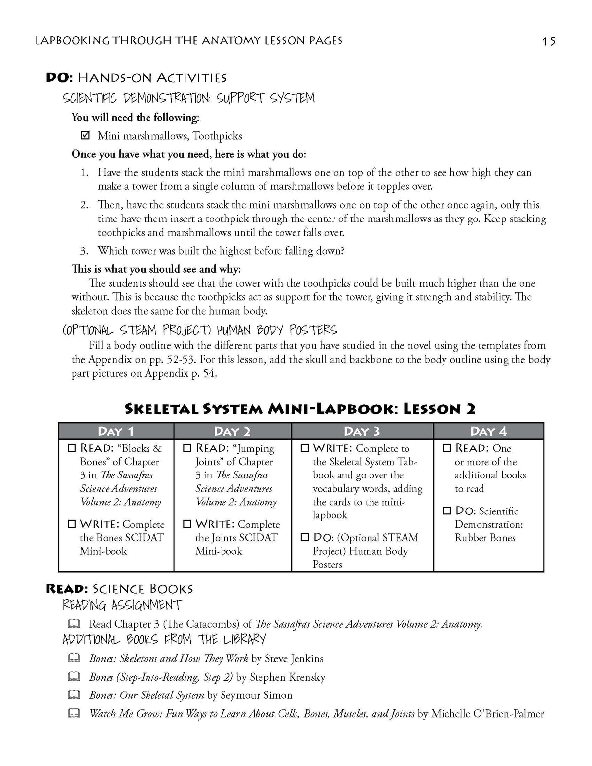 Lapbooking through Anatomy with the Sassafras Twins
