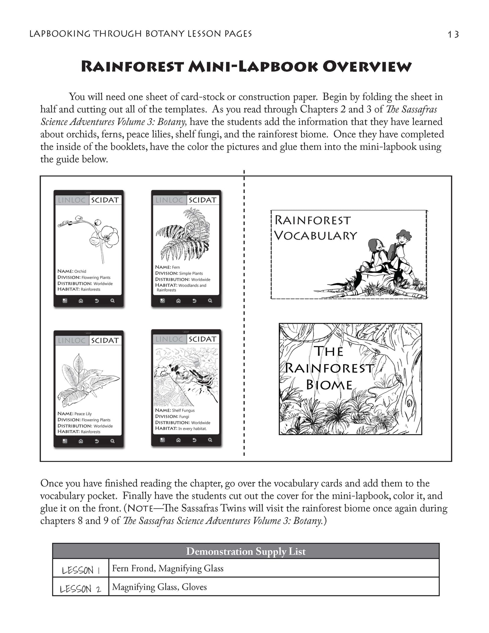 Lapbooking through Botany with the Sassafras Twins