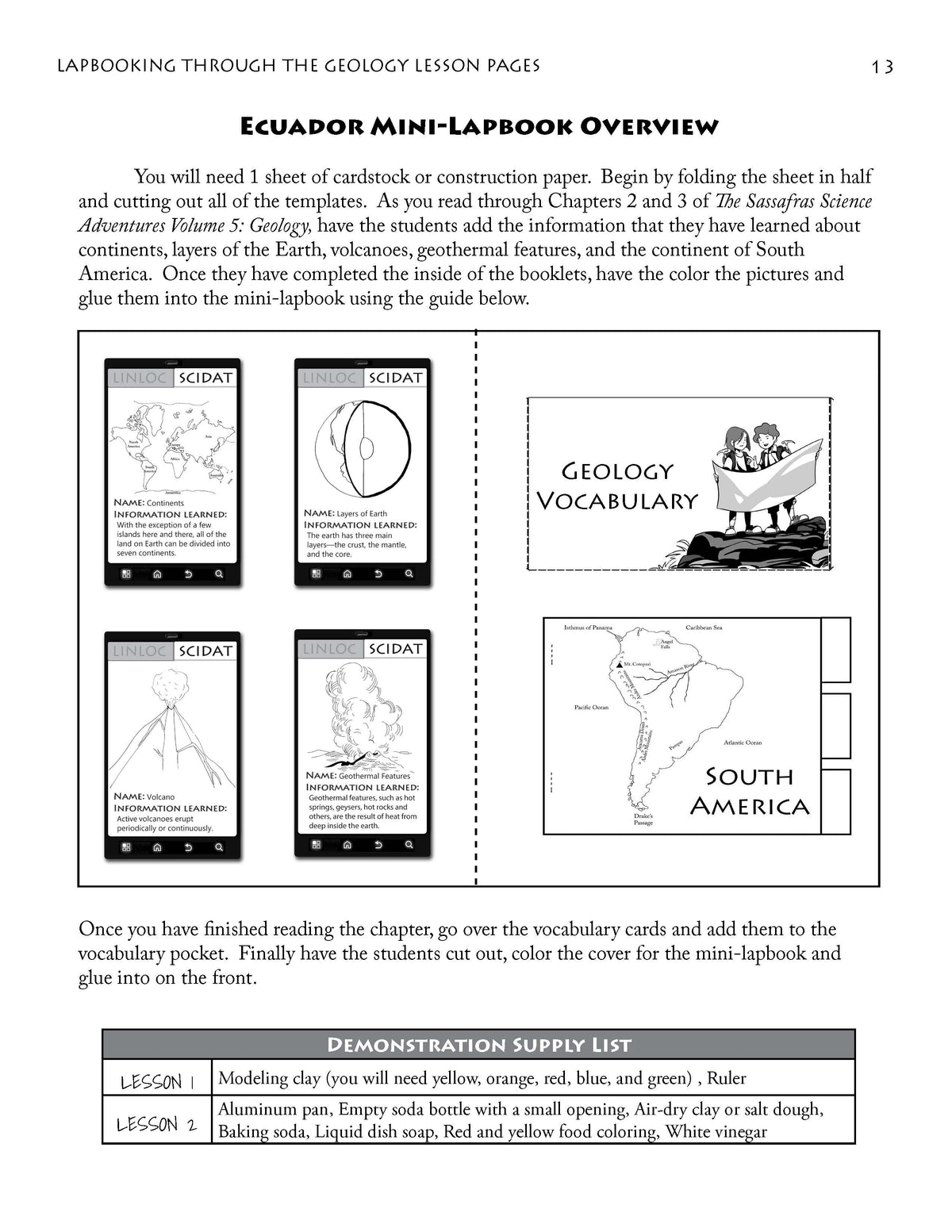 Lapbooking through Geology with the Sassafras Twins