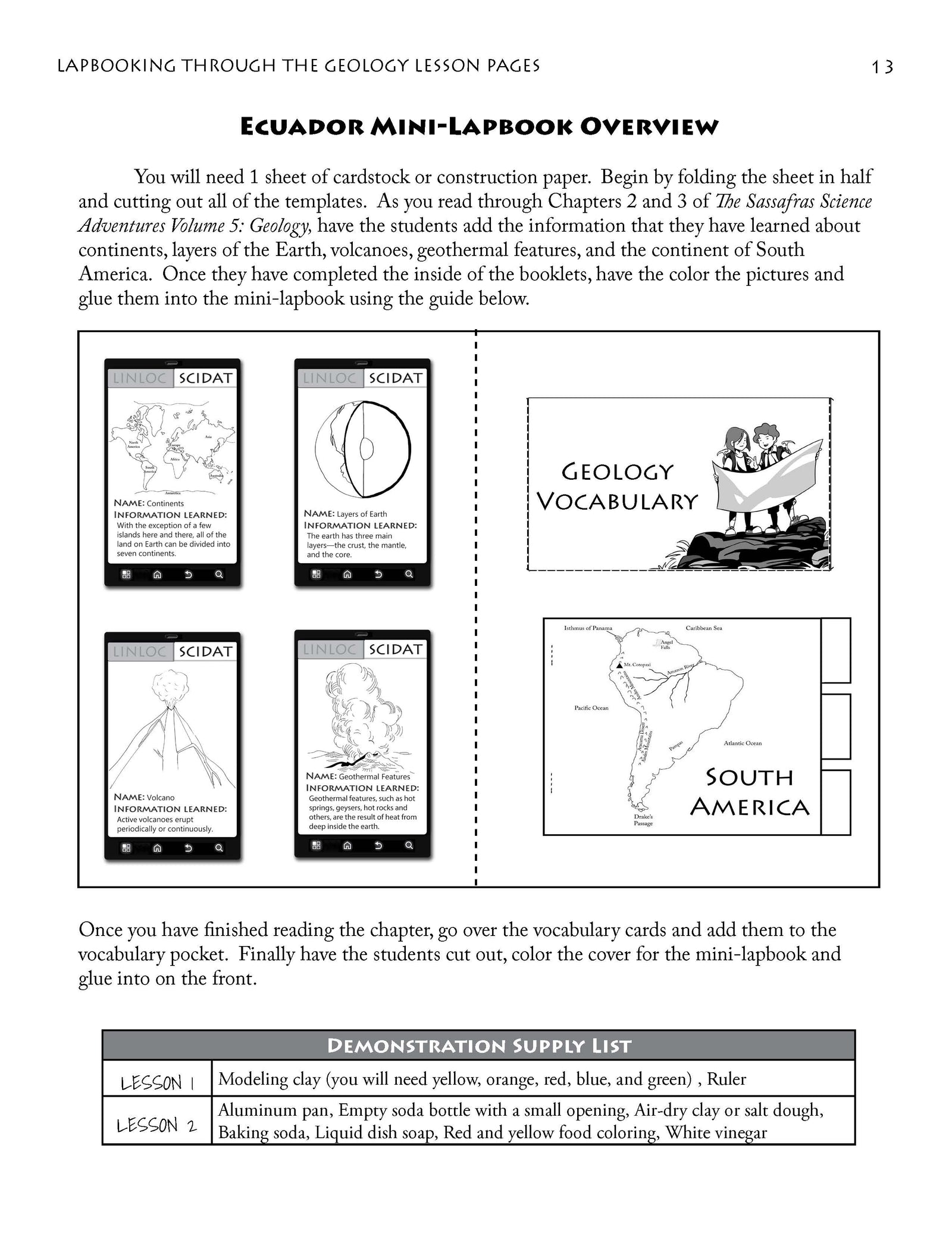 Lapbooking through Geology with the Sassafras Twins