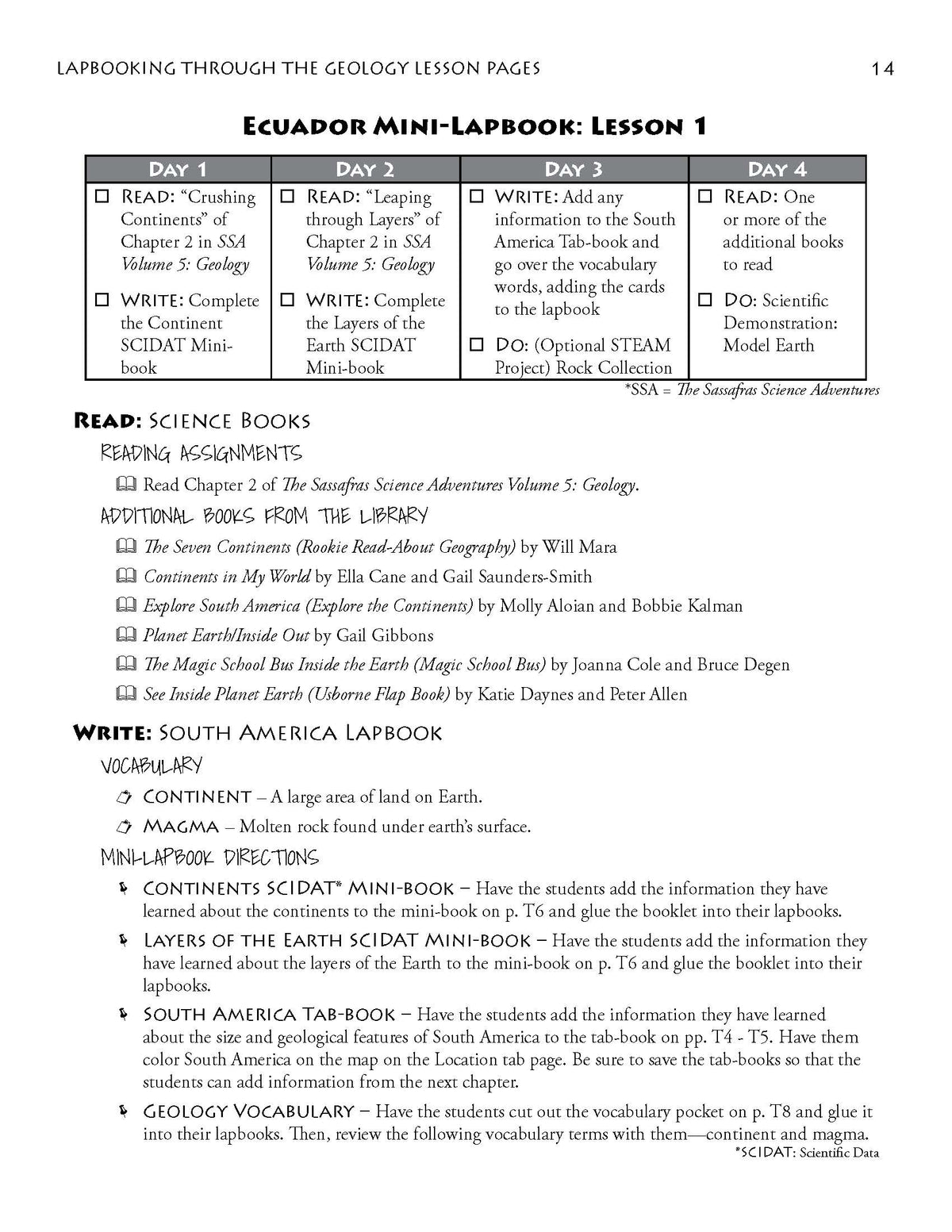 Lapbooking through Geology with the Sassafras Twins